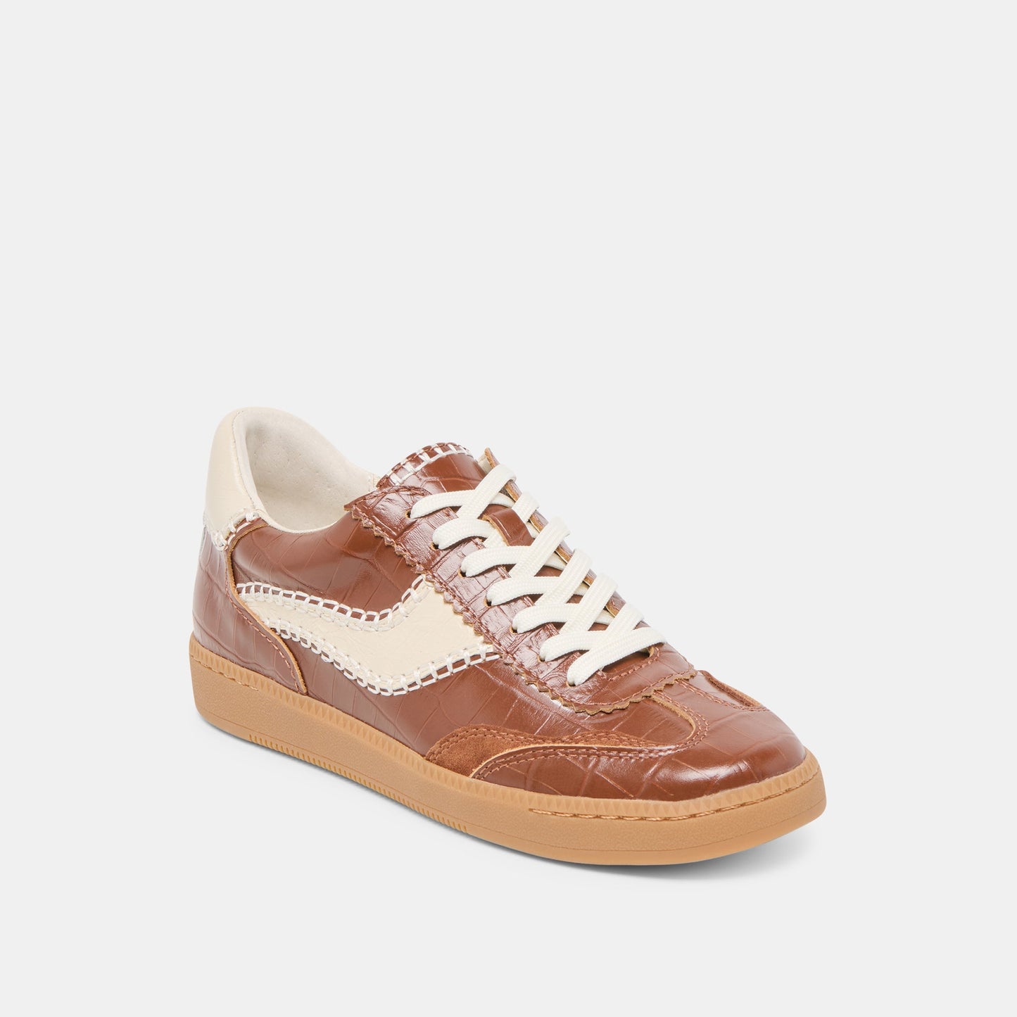 Dolce Vita NOTICE STITCH SNEAKERS COGNAC CROCO EMBOSSED LEATHER
 – Dolce Vita