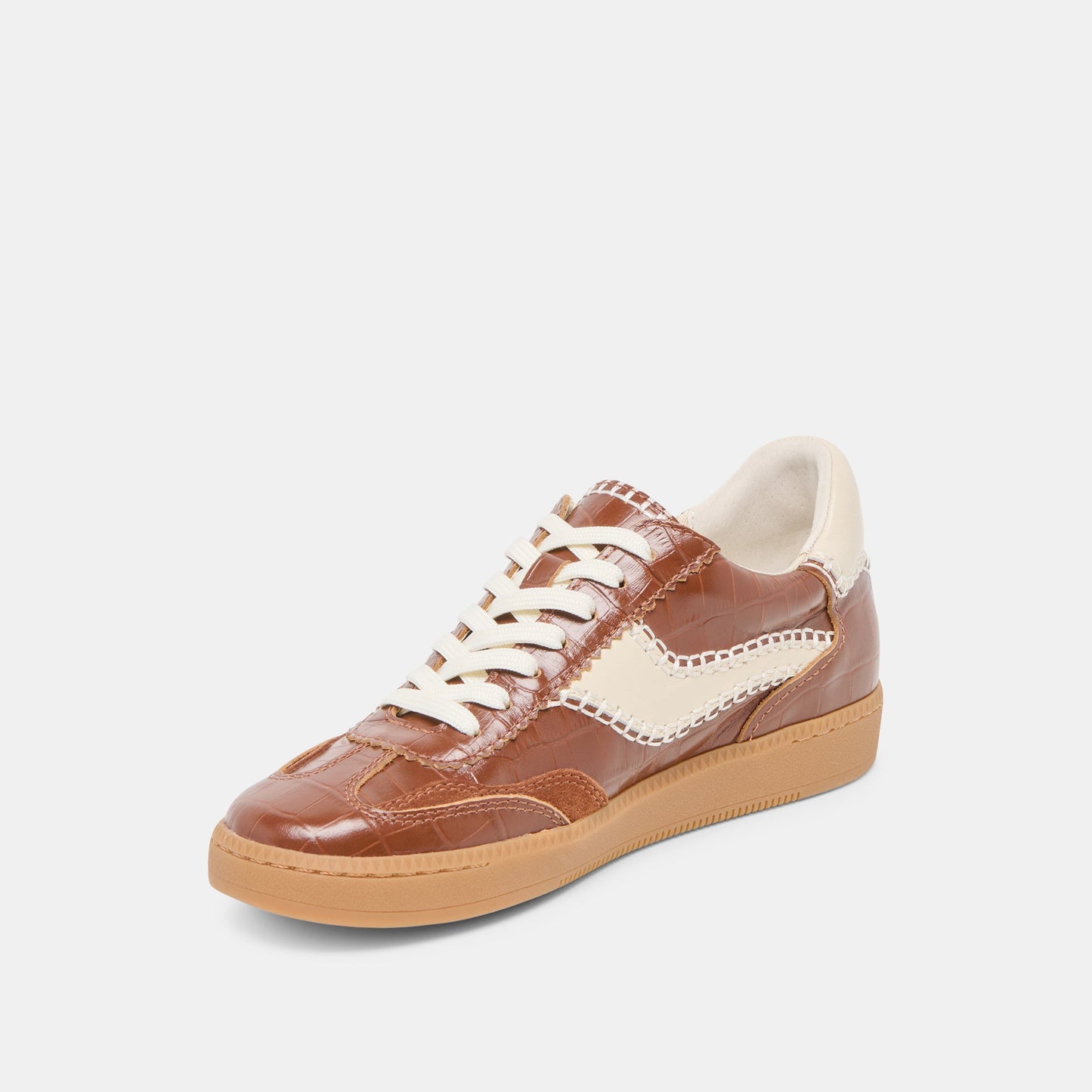 Dolce Vita NOTICE STITCH SNEAKERS COGNAC CROCO EMBOSSED LEATHER
 – Dolce Vita
