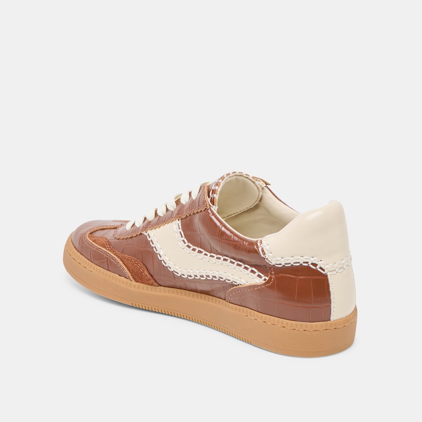 Dolce Vita NOTICE STITCH SNEAKERS COGNAC CROCO EMBOSSED LEATHER
 – Dolce Vita