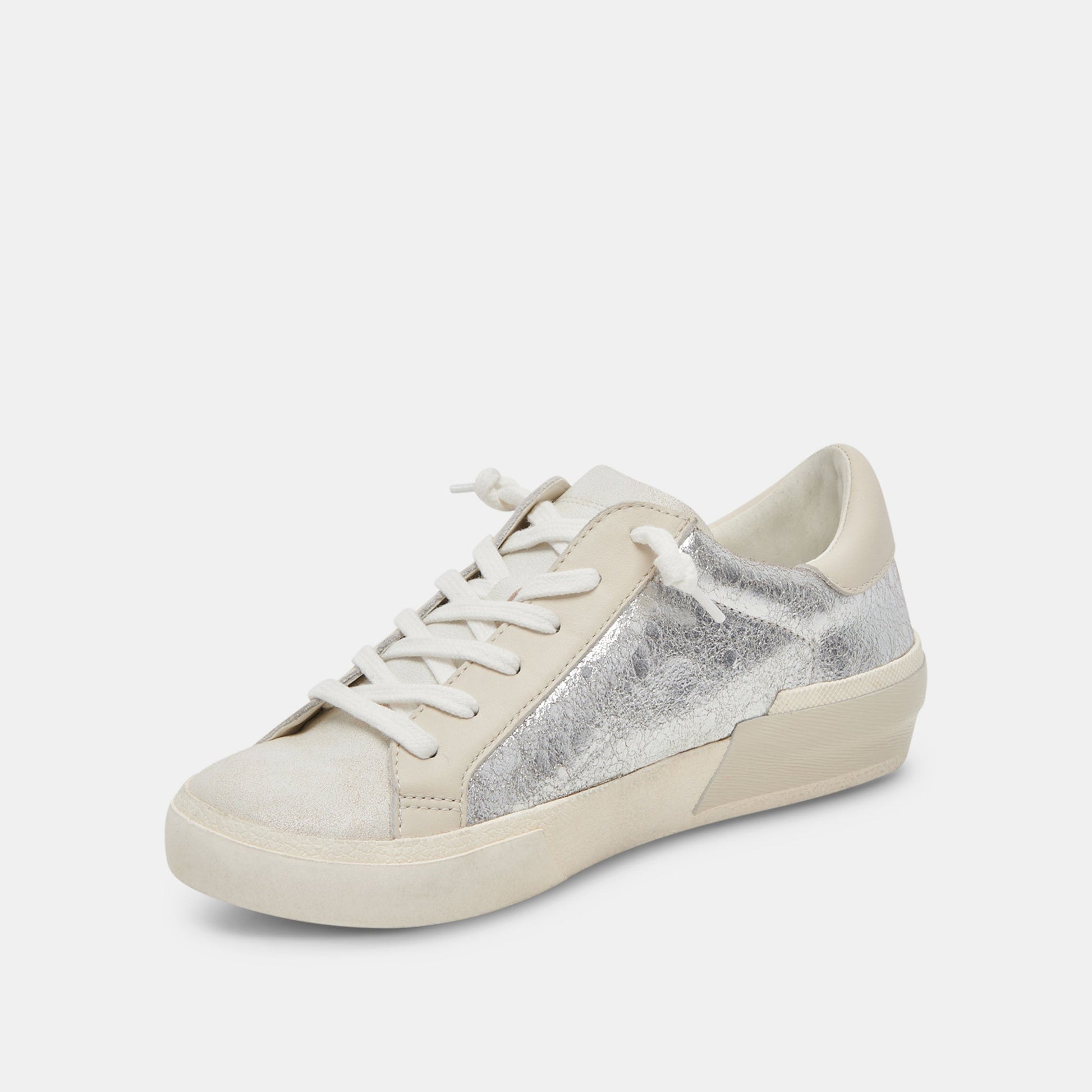 Dolce Vita Zina Sneakers Chrome Distressed Leather | Chrome Leather Sneakers
 – Dolce Vita