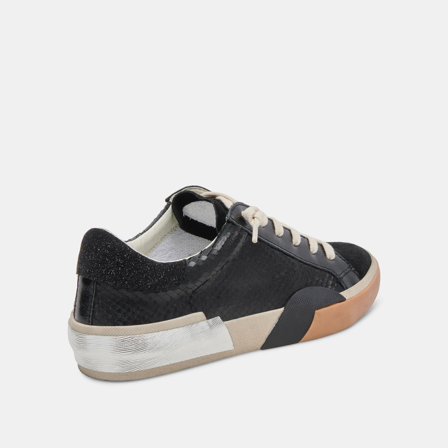 Dolce Vita Zina Sneakers Onyx Embossed Leather | Women's Sneakers
 – Dolce Vita
