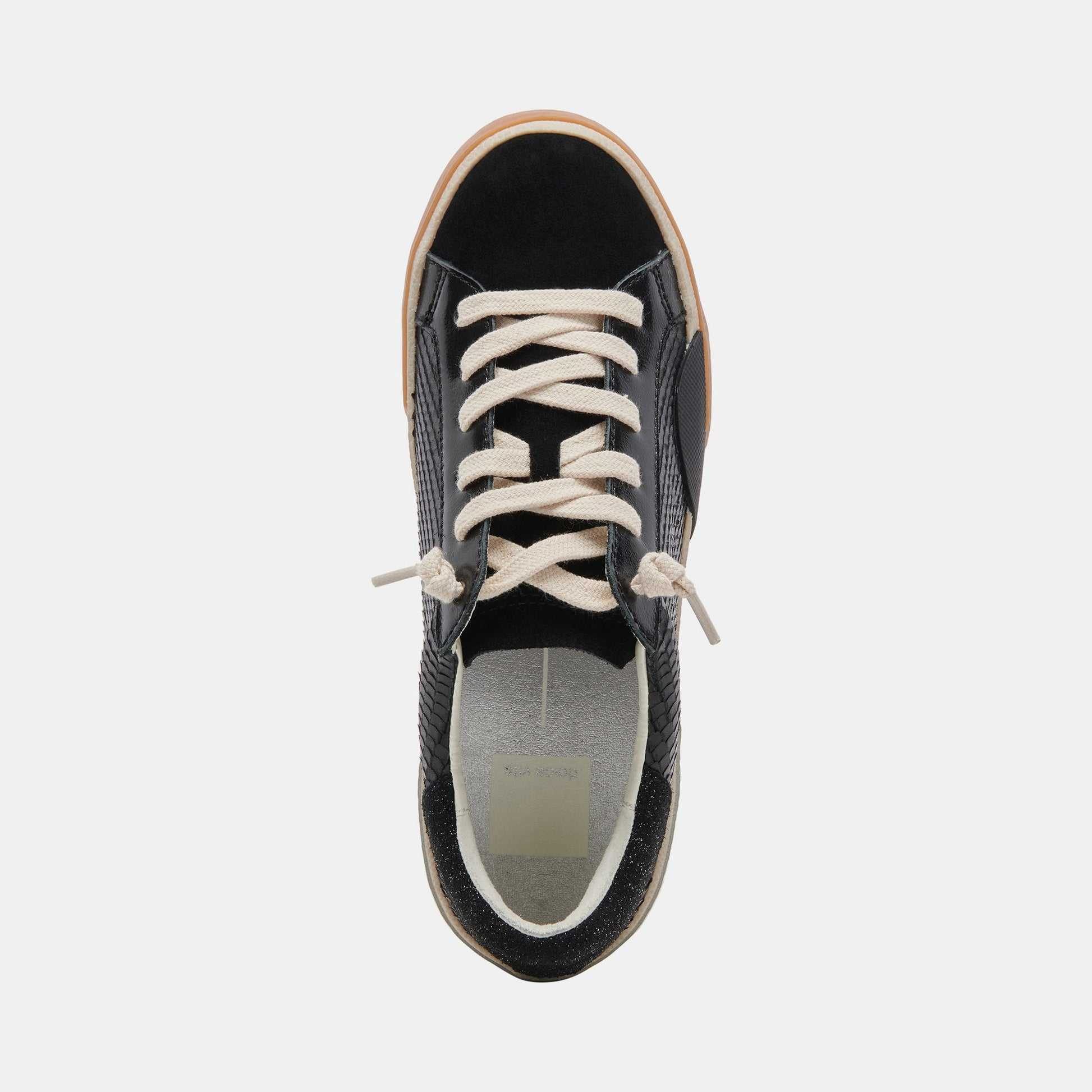 Dolce Vita Zina Sneakers Onyx Embossed Leather | Women's Sneakers
 – Dolce Vita