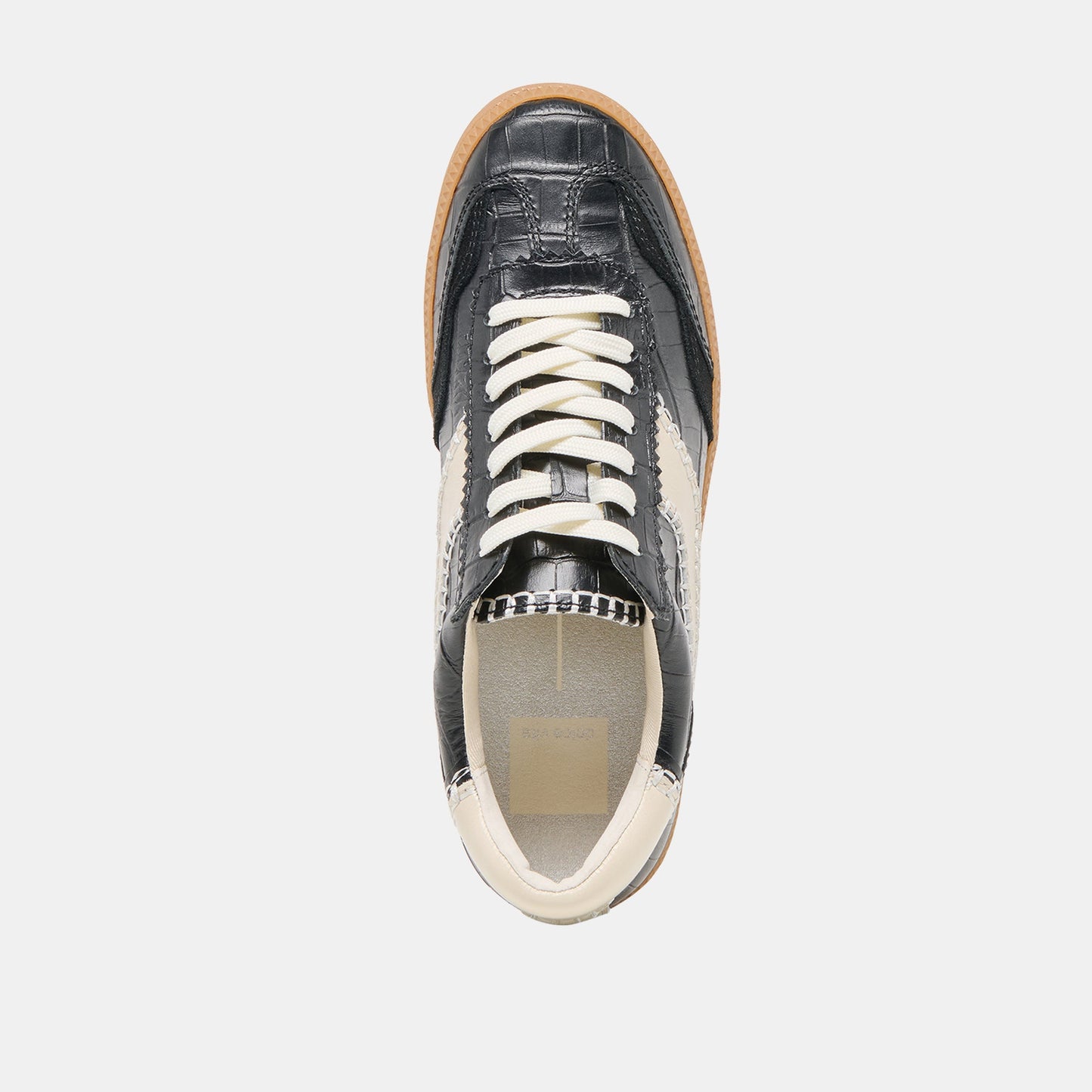 Dolce Vita NOTICE STITCH SNEAKERS NOIR CROCO EMBOSSED LEATHER
 – Dolce Vita