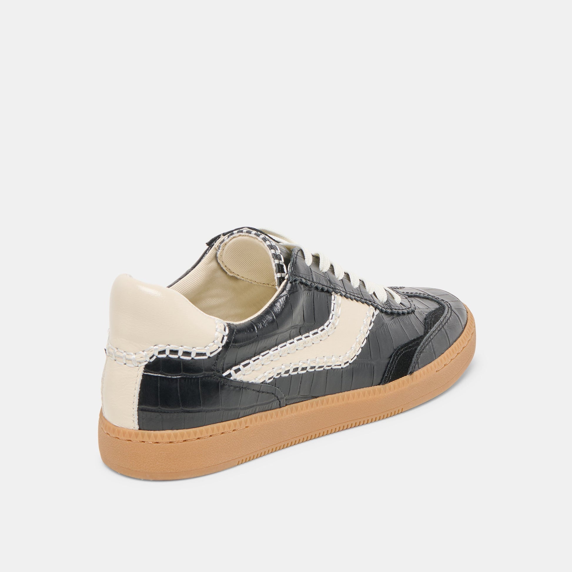 Dolce Vita NOTICE STITCH SNEAKERS NOIR CROCO EMBOSSED LEATHER
 – Dolce Vita