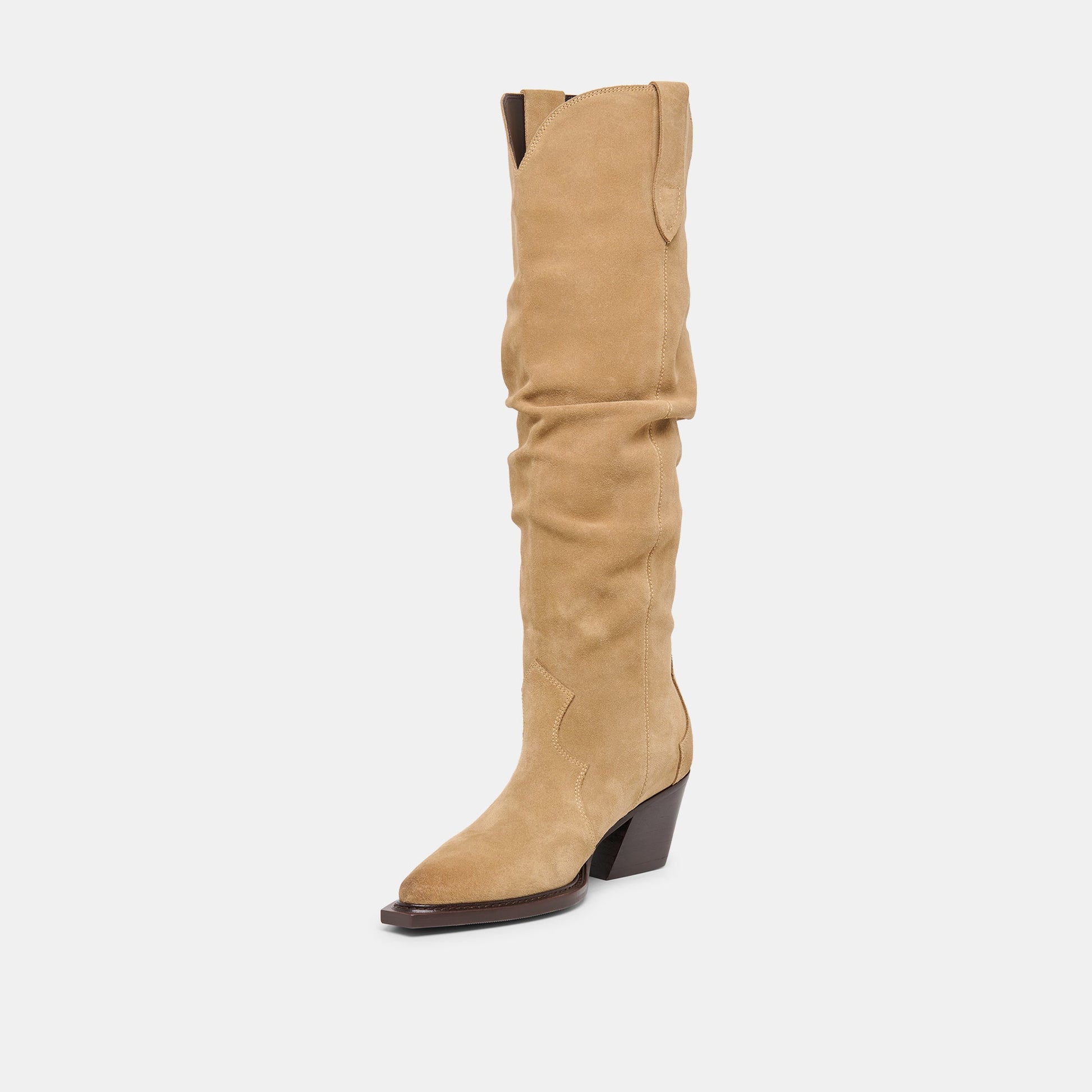 Dolce Vita Buckly Camel Suede Boots