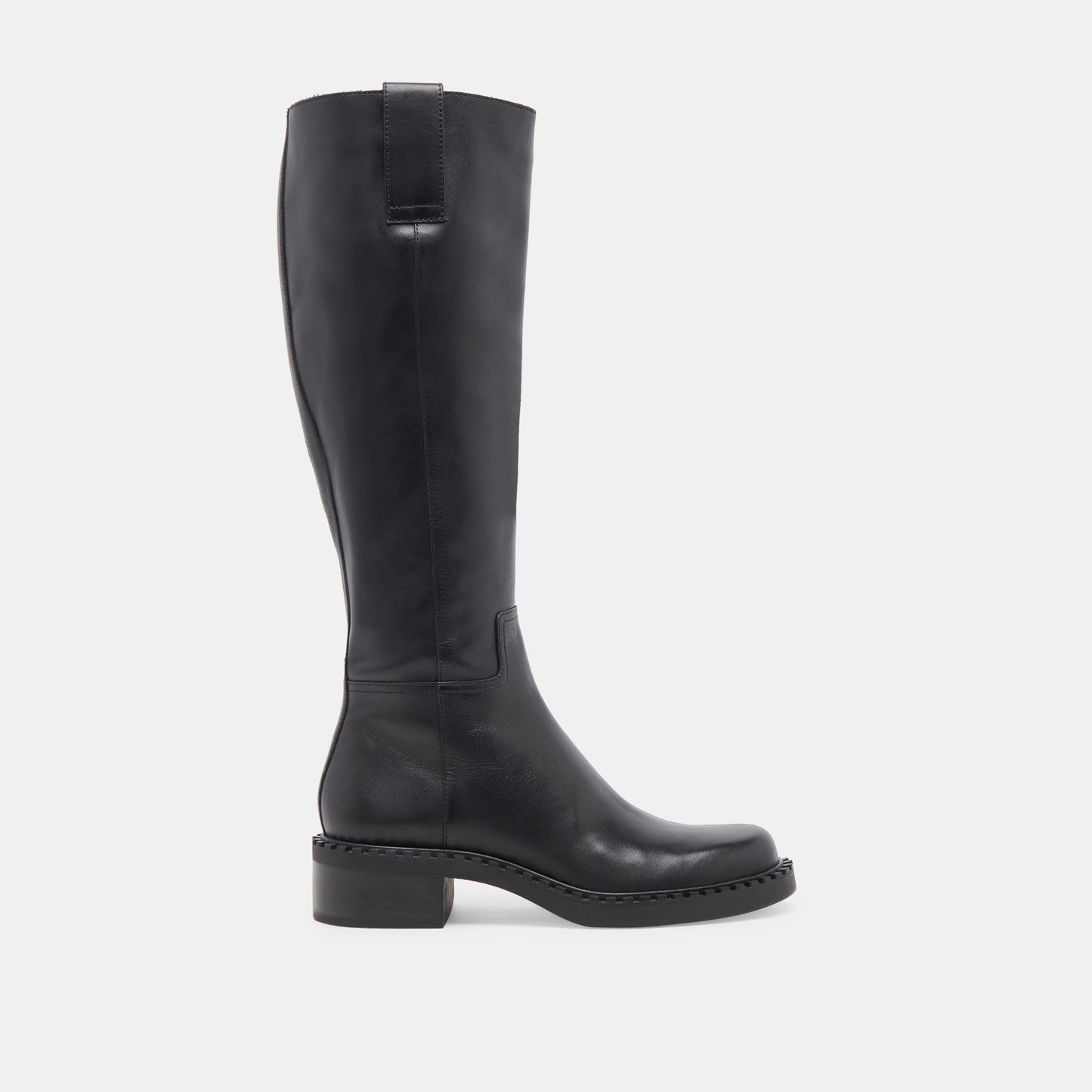 Dolce Vita Glory H2O Waterproof Black Leather Wide Calf Boots