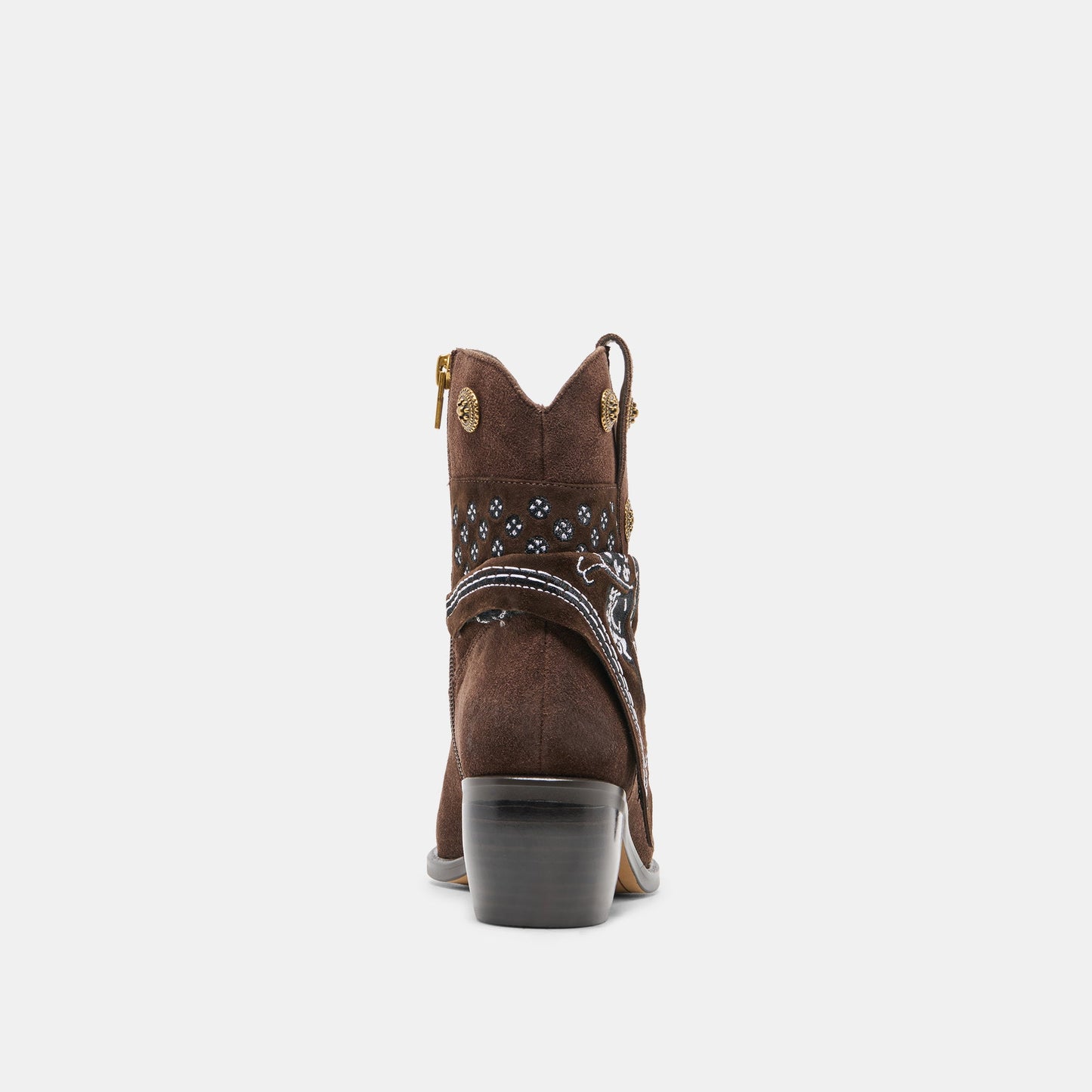 Dolce Vita MEKALA Dk Brown Suede Pointed-Toe Ankle Western Boots