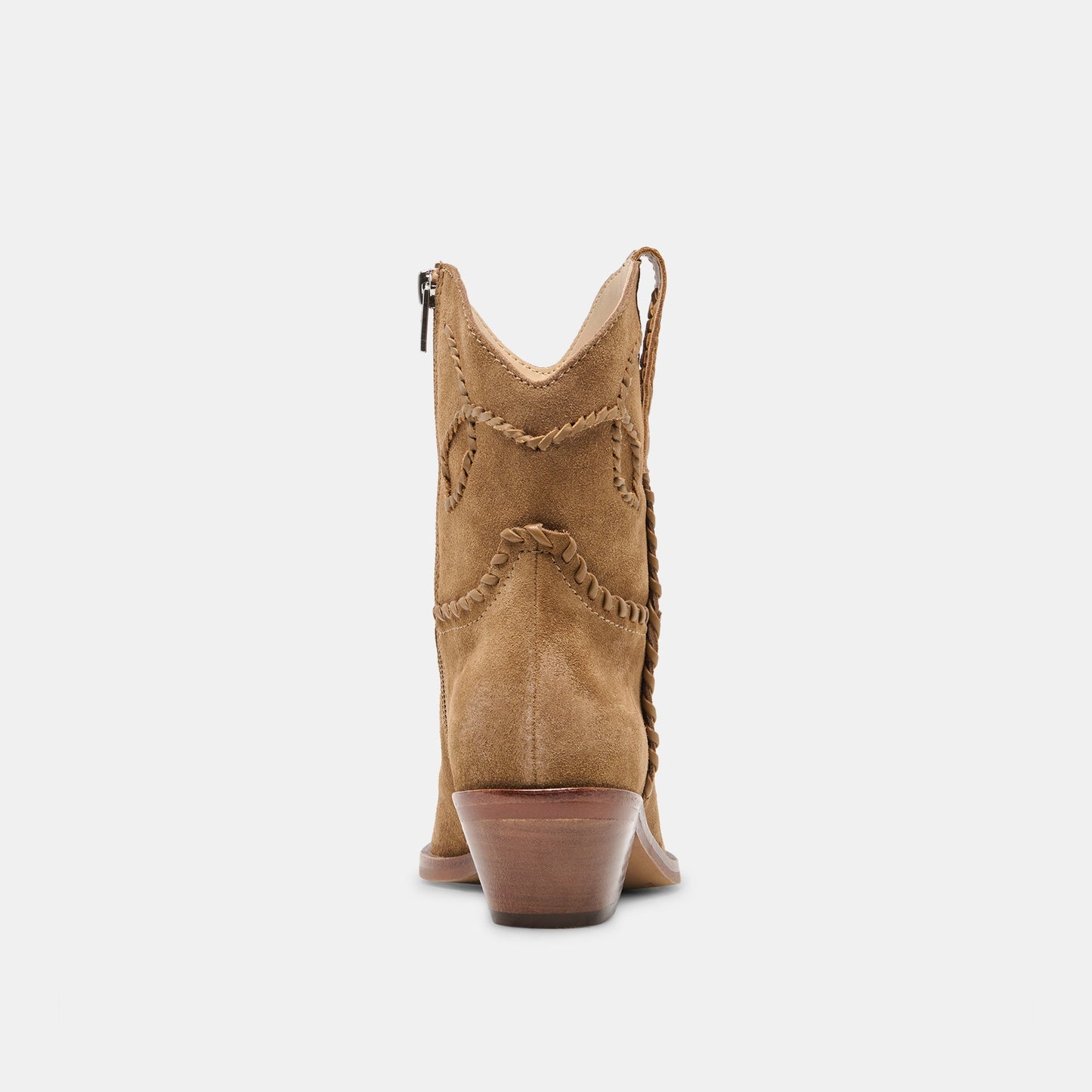 Dolce Vita RUDO Lt Brown Suede Western Pointed-Toe Ankle Boots