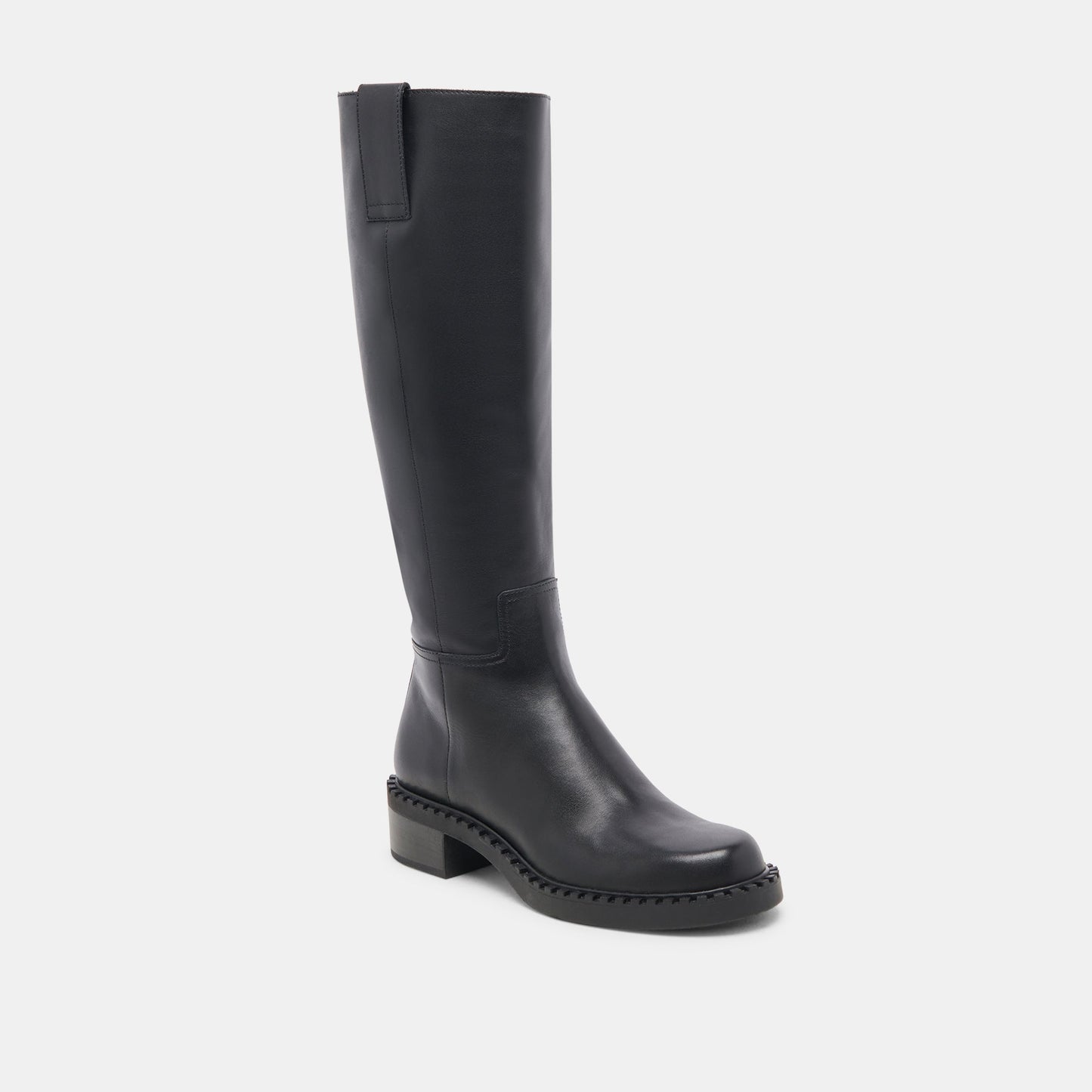 Dolce Vita Glory H2O Waterproof Black Leather Extra Wide Calf Boots