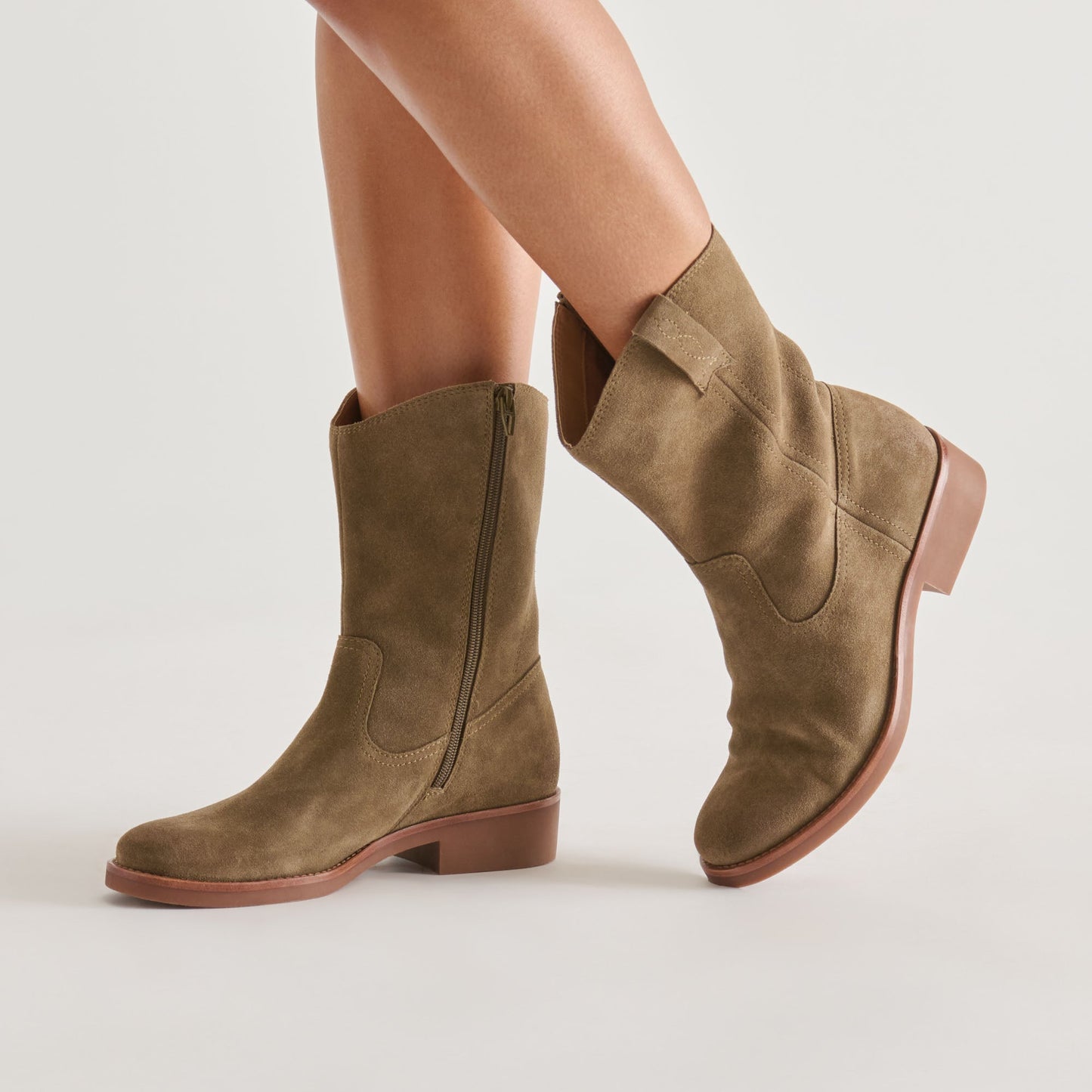 Dolce Vita Haline H2O Olive Suede Waterproof Boots