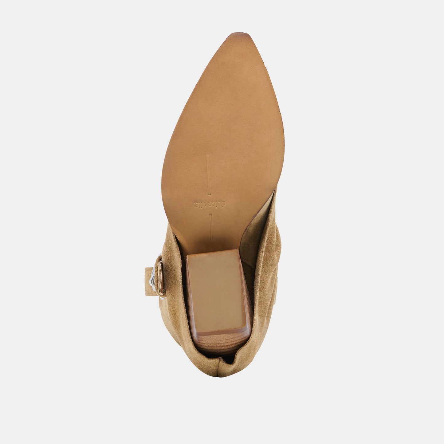 Dolce Vita ROGUE Camel Suede Mid-Calf Western Slouch Boots
