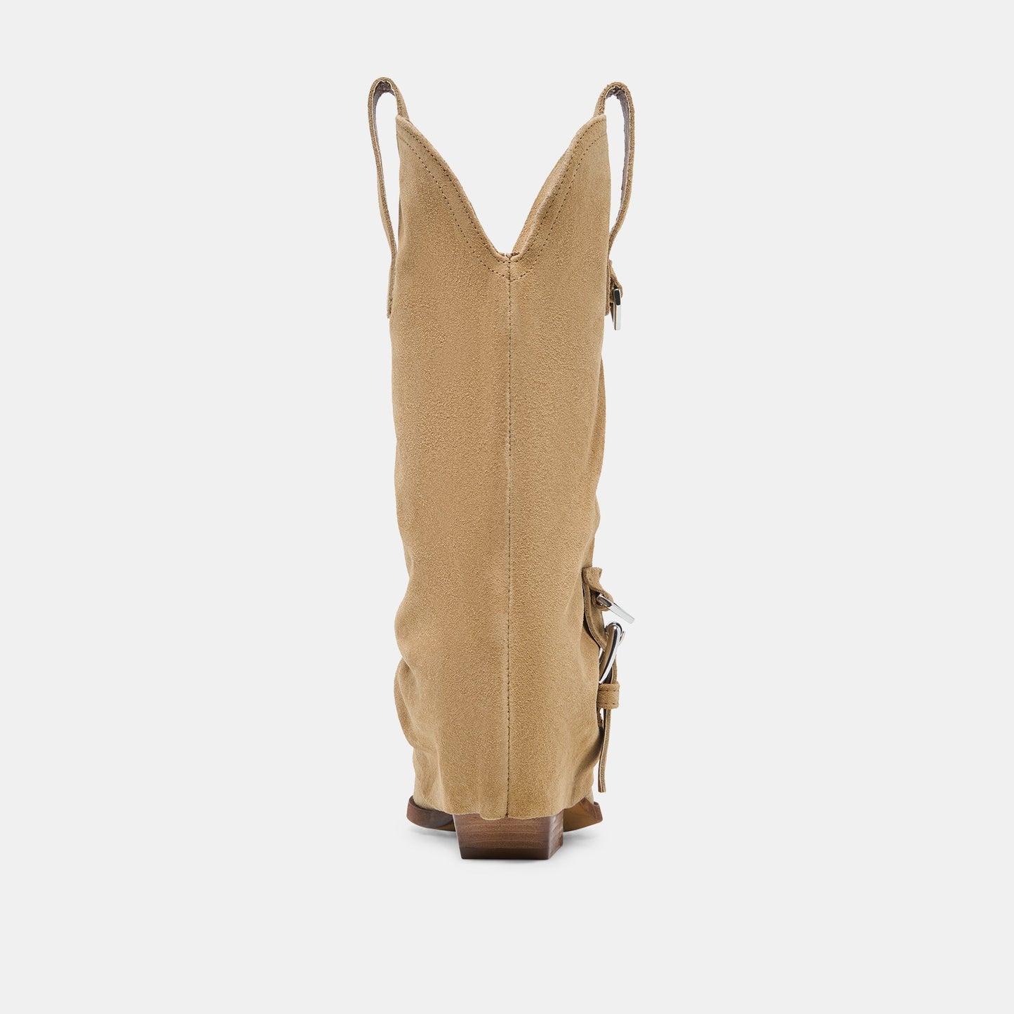 Dolce Vita ROGUE Camel Suede Mid-Calf Western Slouch Boots
