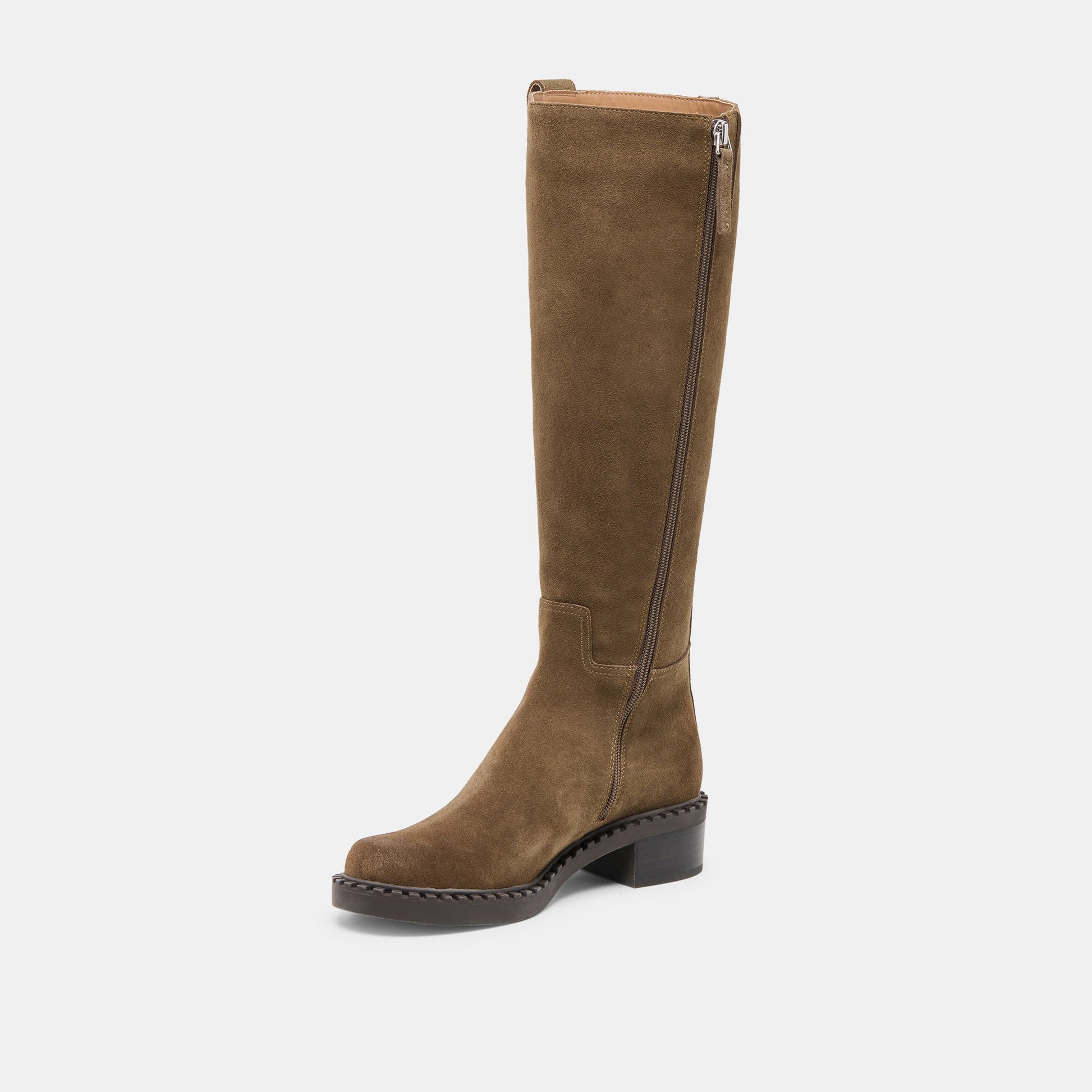 Dolce Vita Glory H2O Waterproof Olive Suede Wide Calf Boots