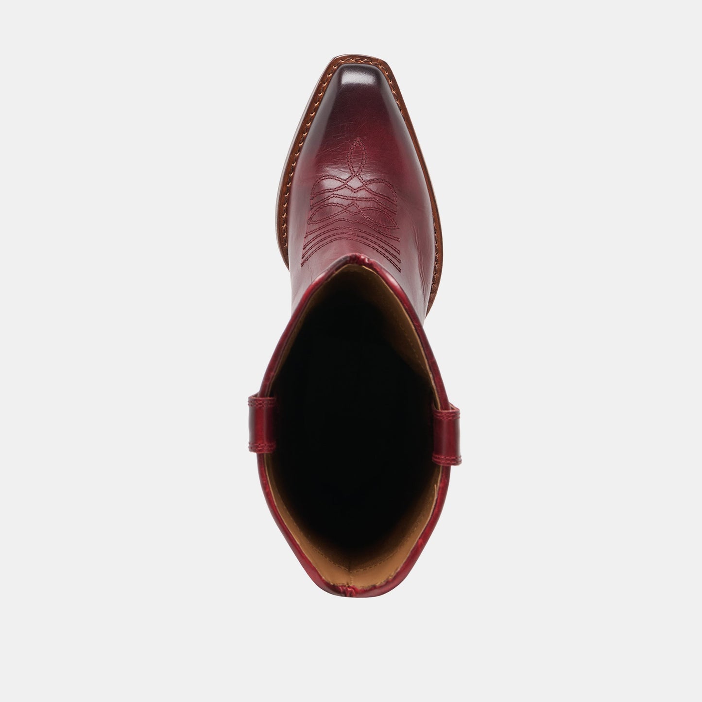Dolce Vita VIGLA Garnet Leather Pointed-Toe Western Boots