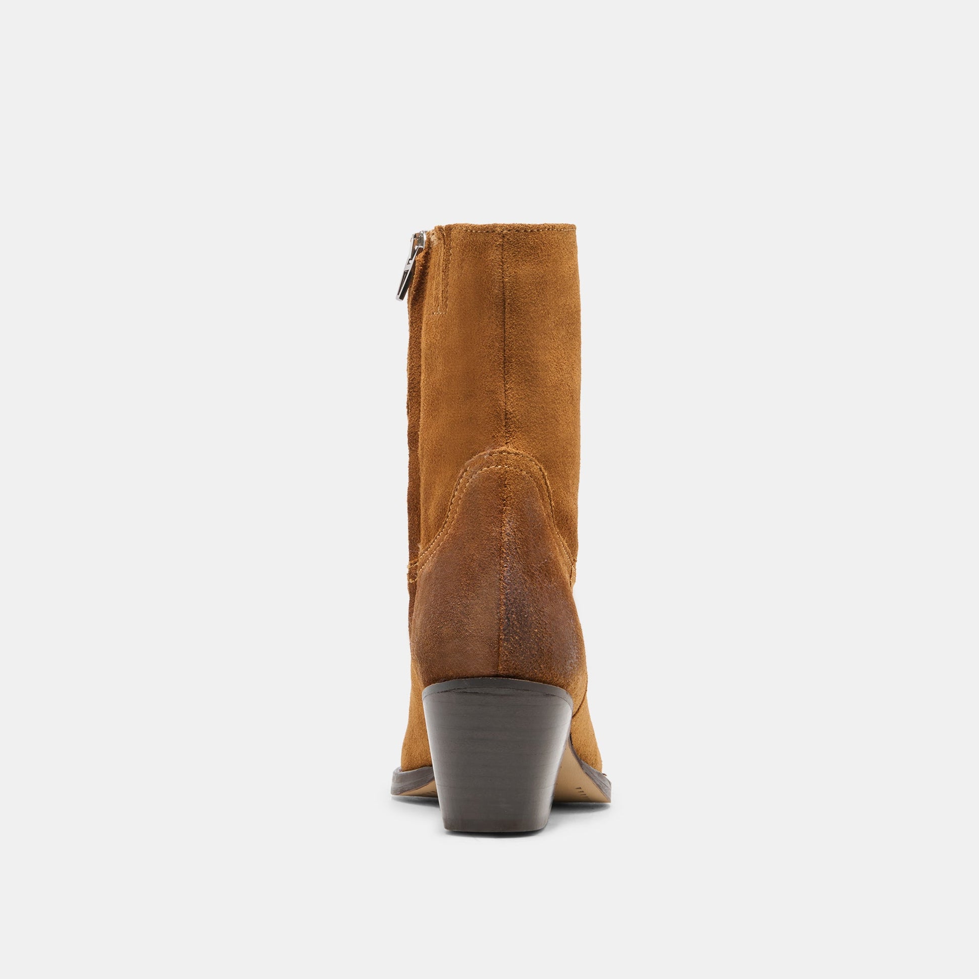 Dolce Vita KLYDE Cognac Suede Block Heel Ankle Boots