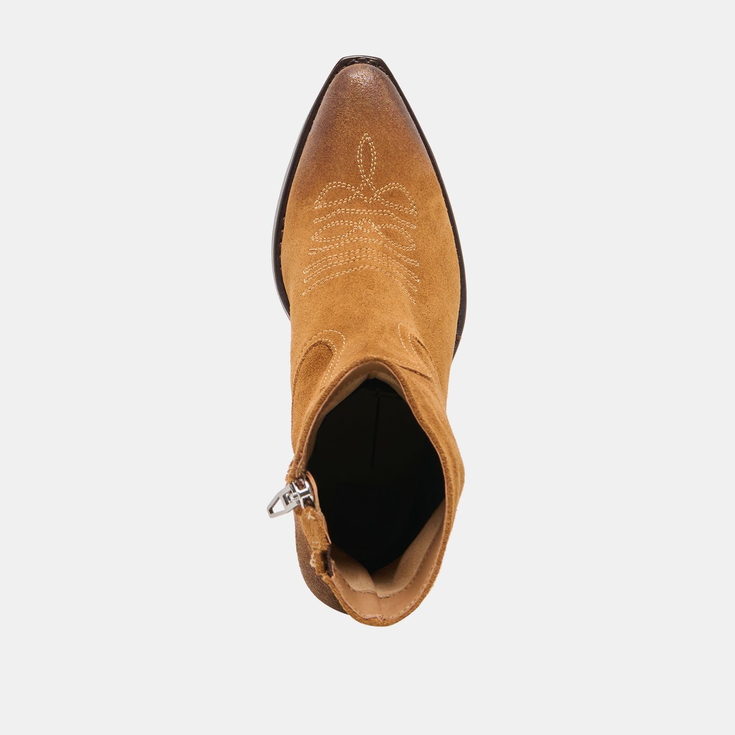 Dolce Vita KLYDE Cognac Suede Block Heel Ankle Boots
