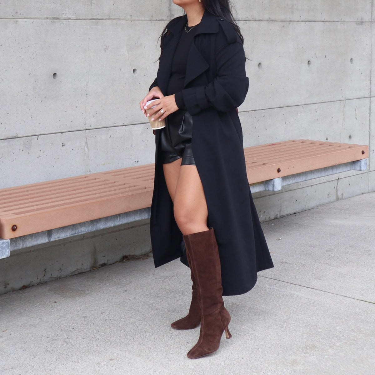 Dolce Vita GYRA WIDE CALF BOOTS DK BROWN SUEDE
 – Dolce Vita