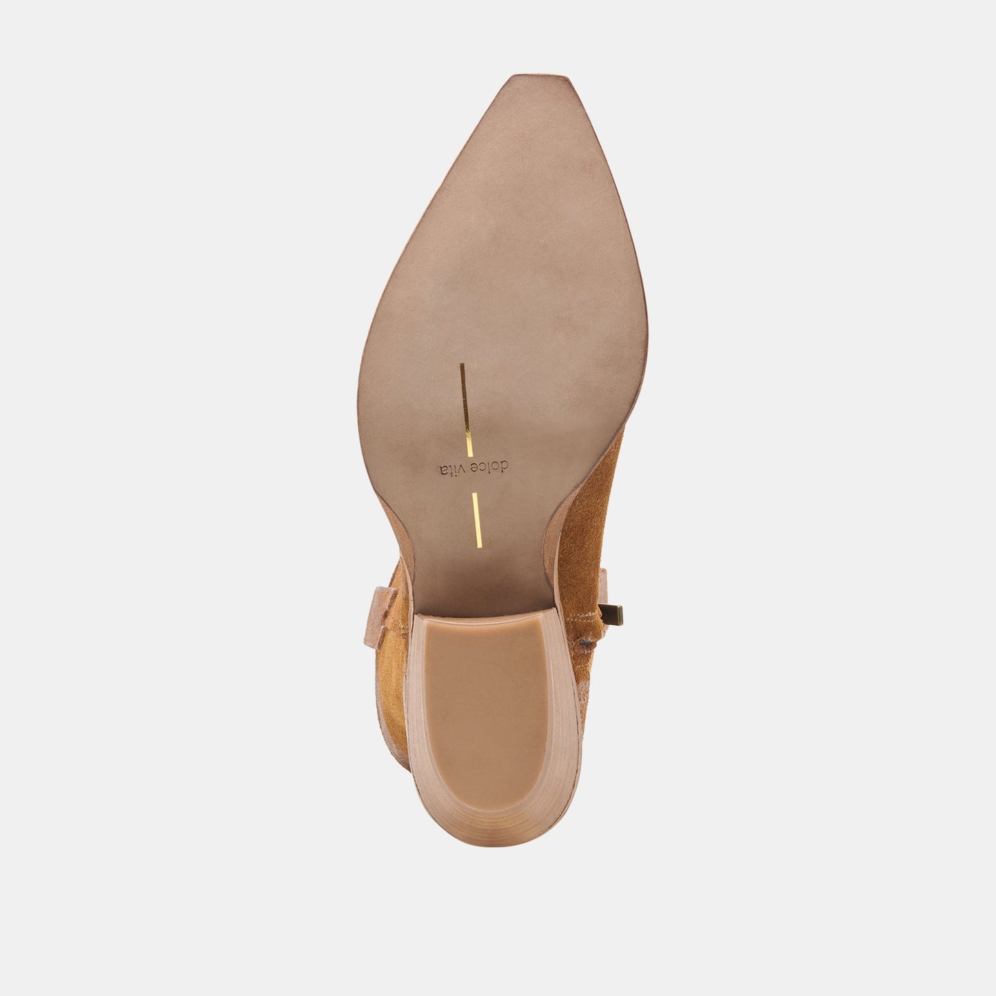 Dolce Vita BRANDO Tan Suede Embroidered Pointed-Toe Western Boots