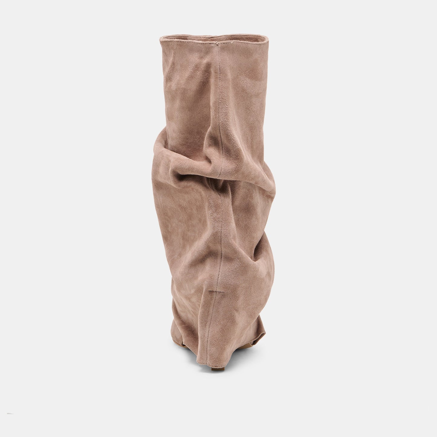 Dolce Vita CLYFF Taupe Suede Slouch Foldover Open-Toe Boots