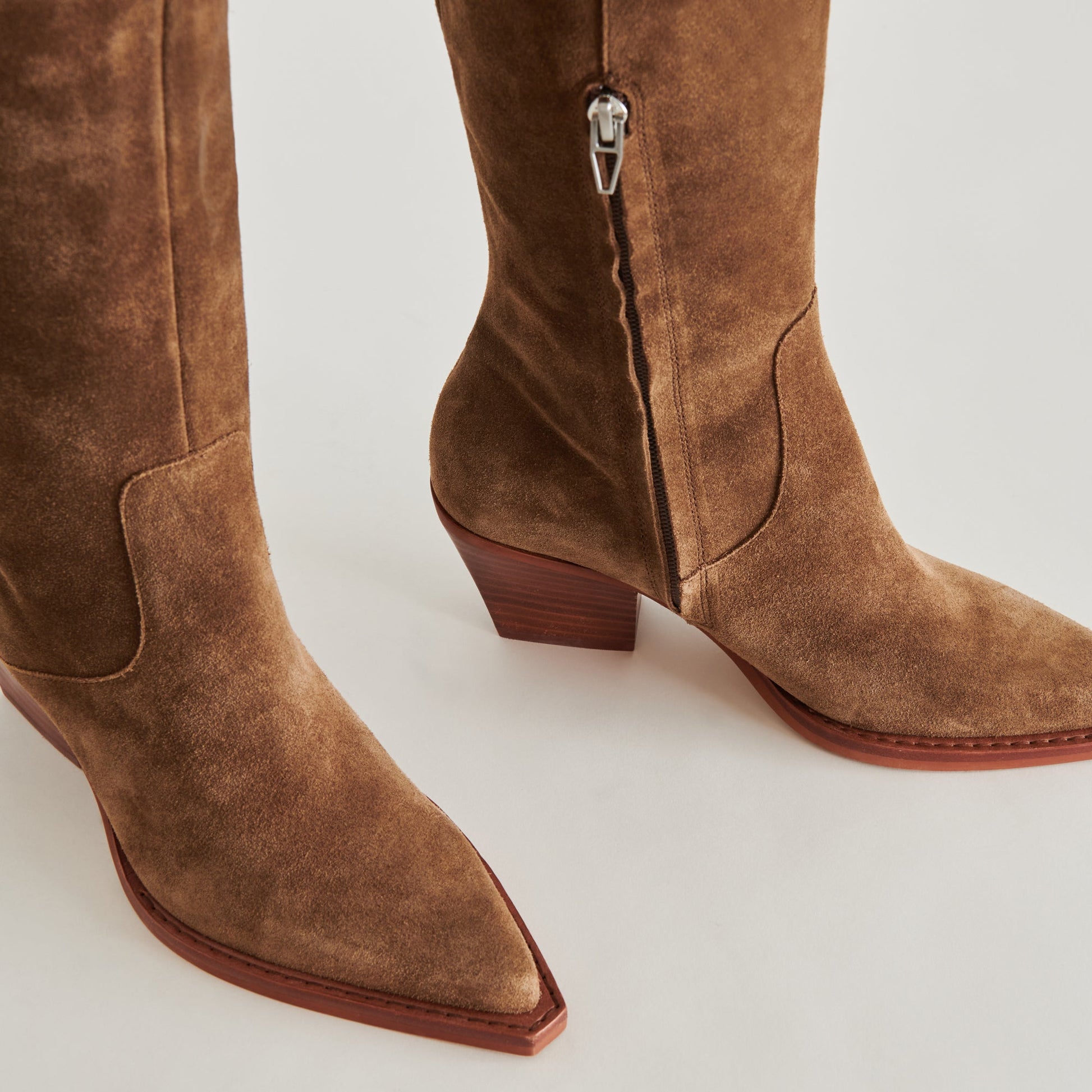 Dolce Vita Raj Boots in Brown Suede | Women's Brown Suede Knee-High Boots
 – Dolce Vita