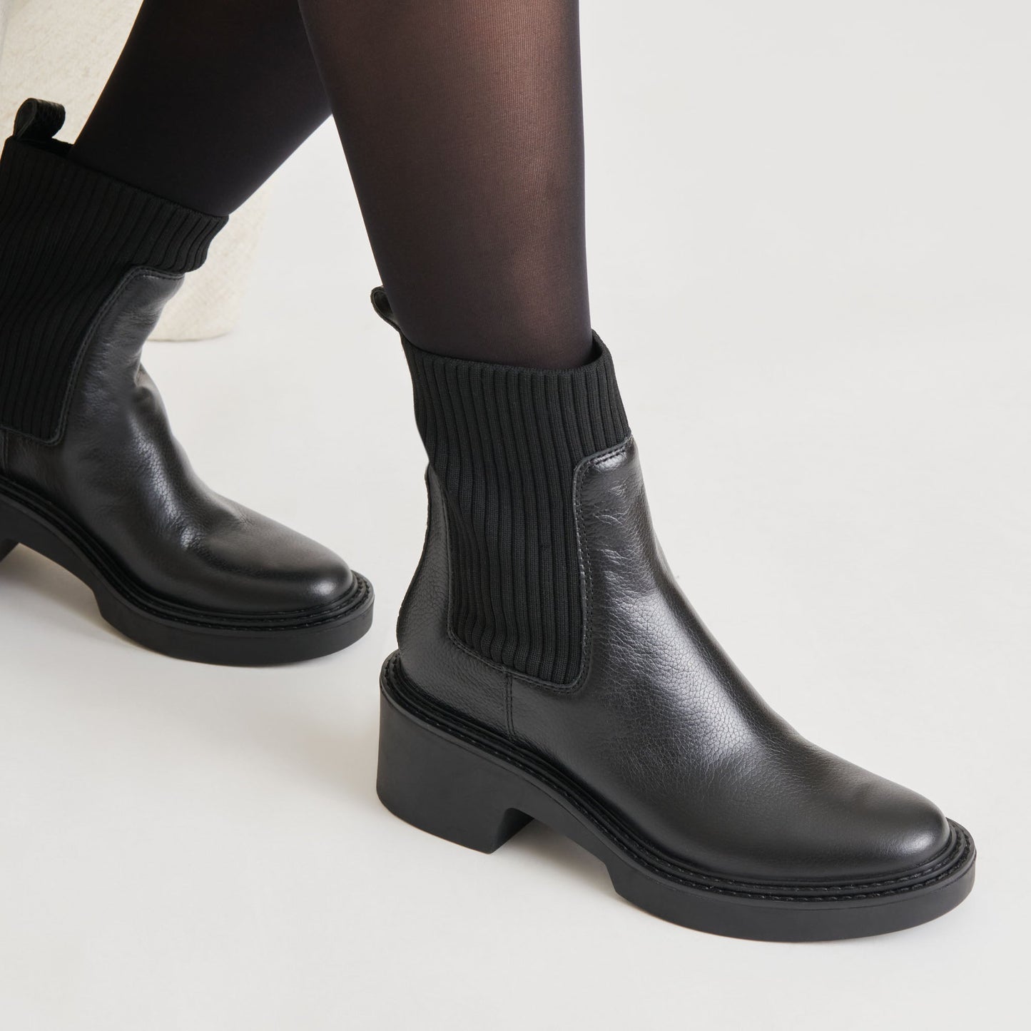 Dolce Vita Hilora H2O Waterproof Black Leather Boots