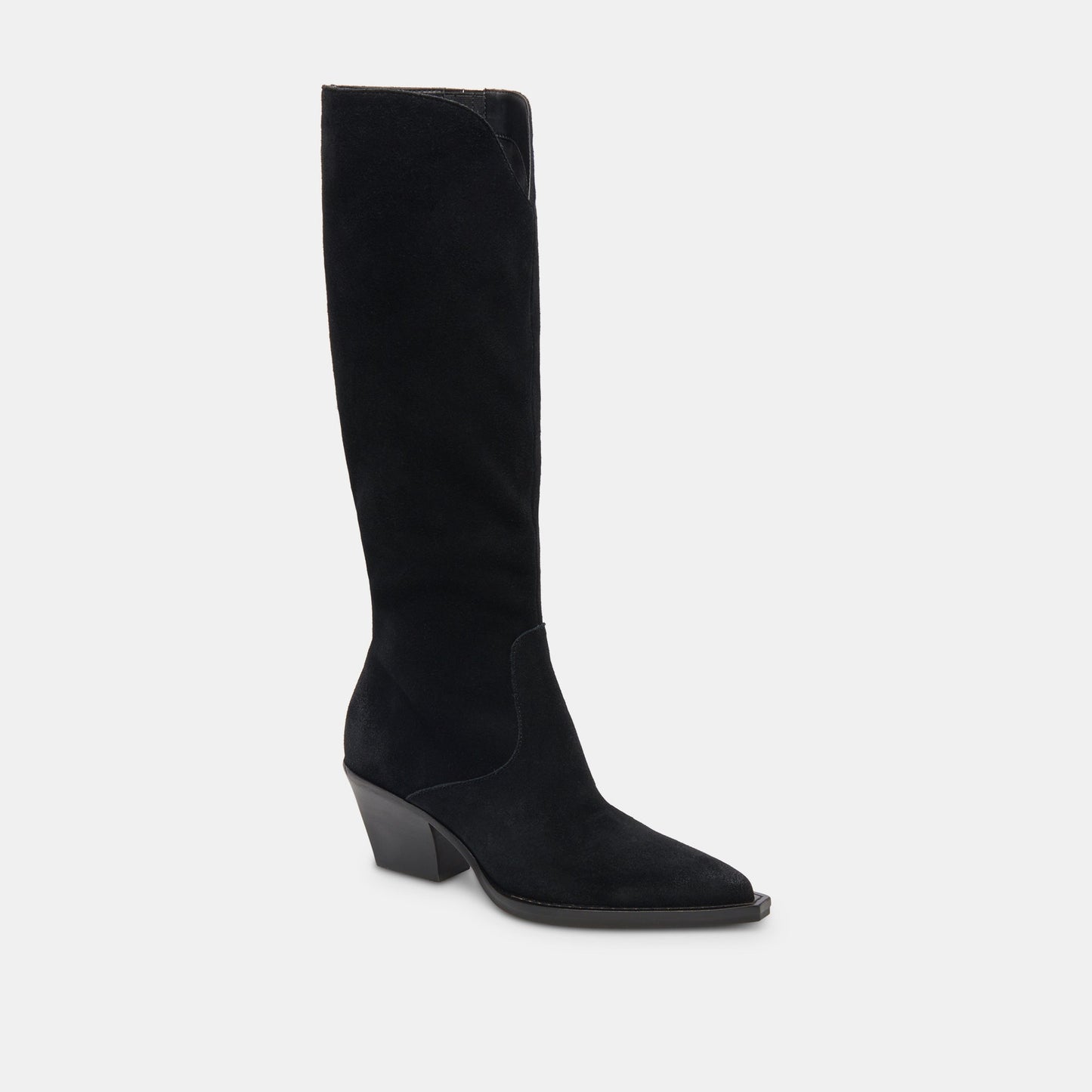 Dolce Vita RAJ Wide Calf Boots Onyx Suede | Women's Onyx Suede Knee-High Boots
 – Dolce Vita