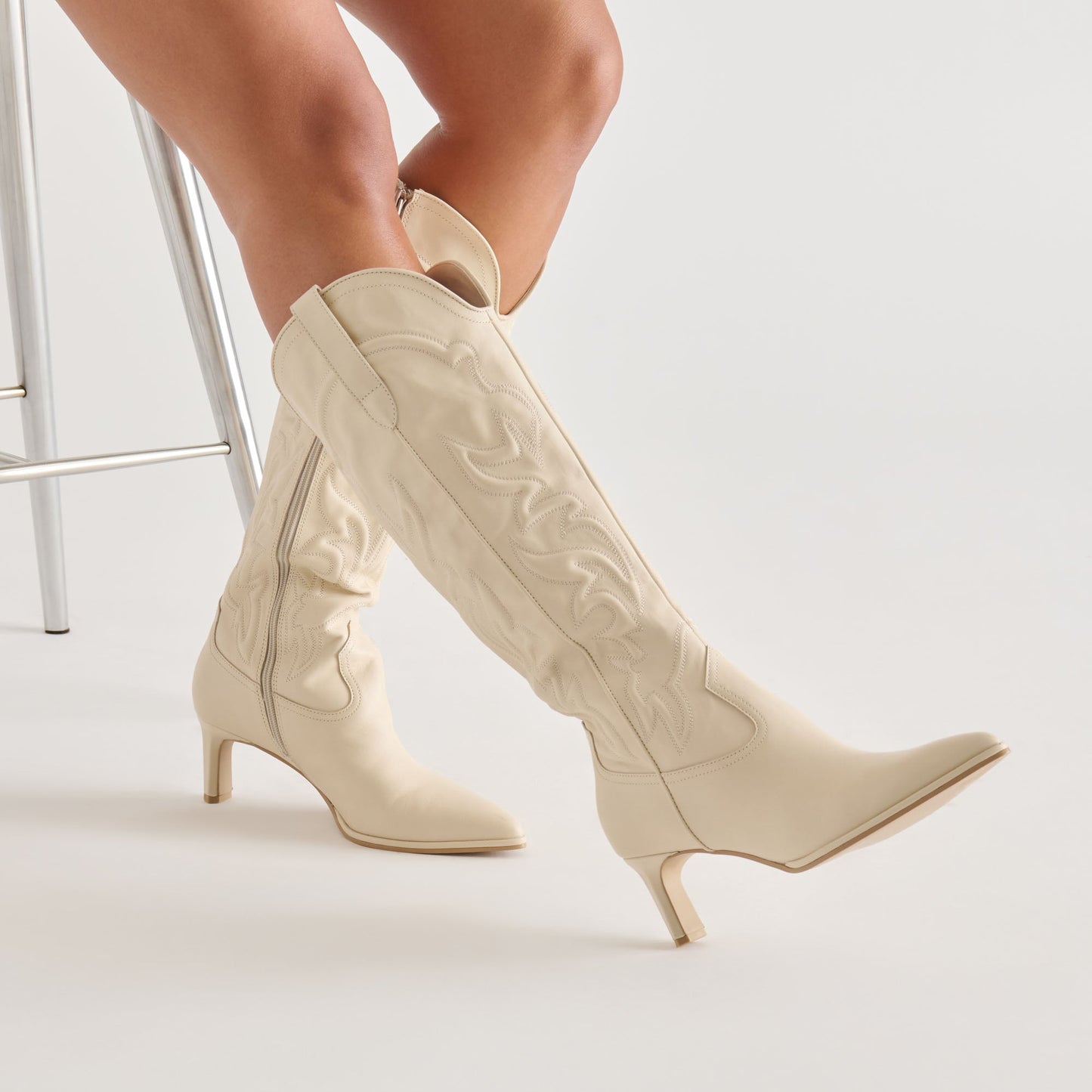 Dolce Vita Alisa Creme Leather Boots