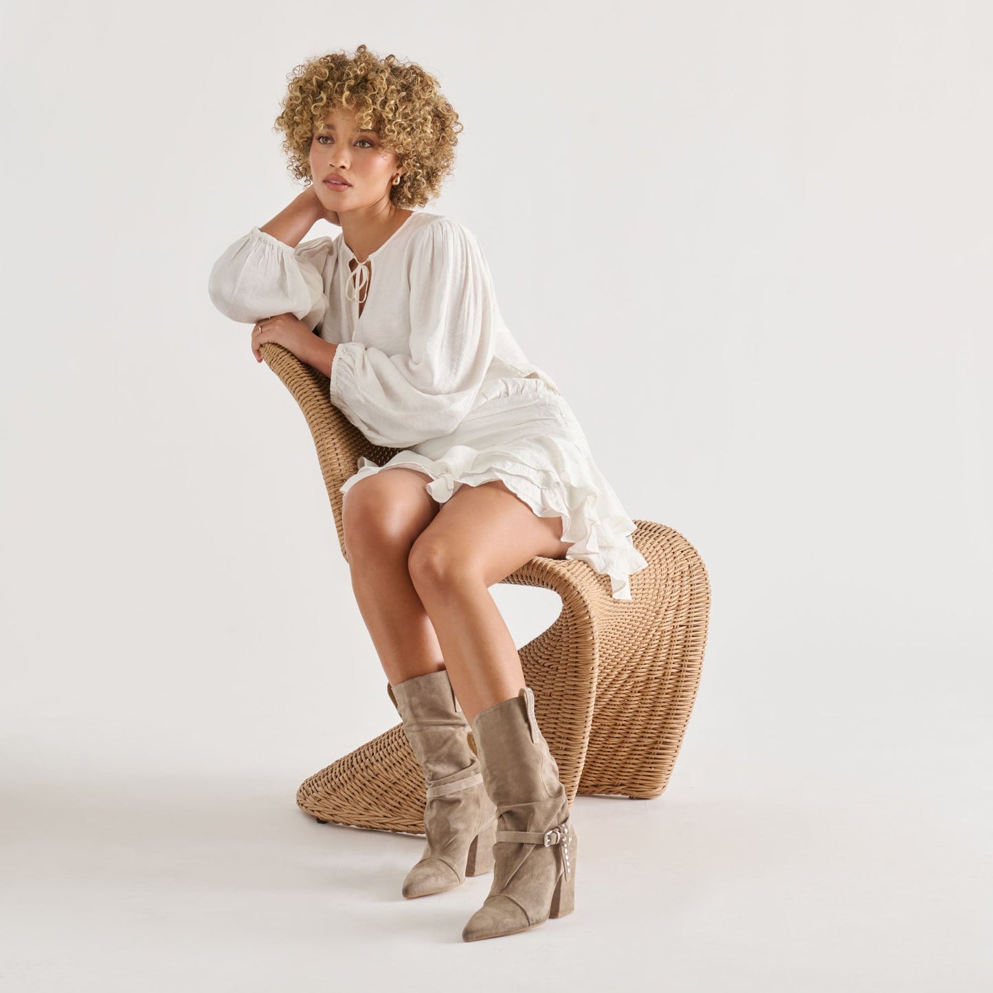 Dolce Vita Morla Taupe Suede Boots