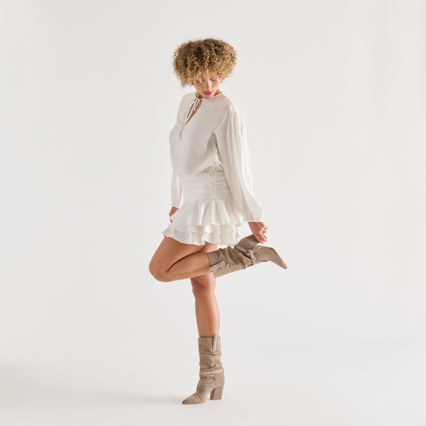 Dolce Vita Morla Taupe Suede Boots