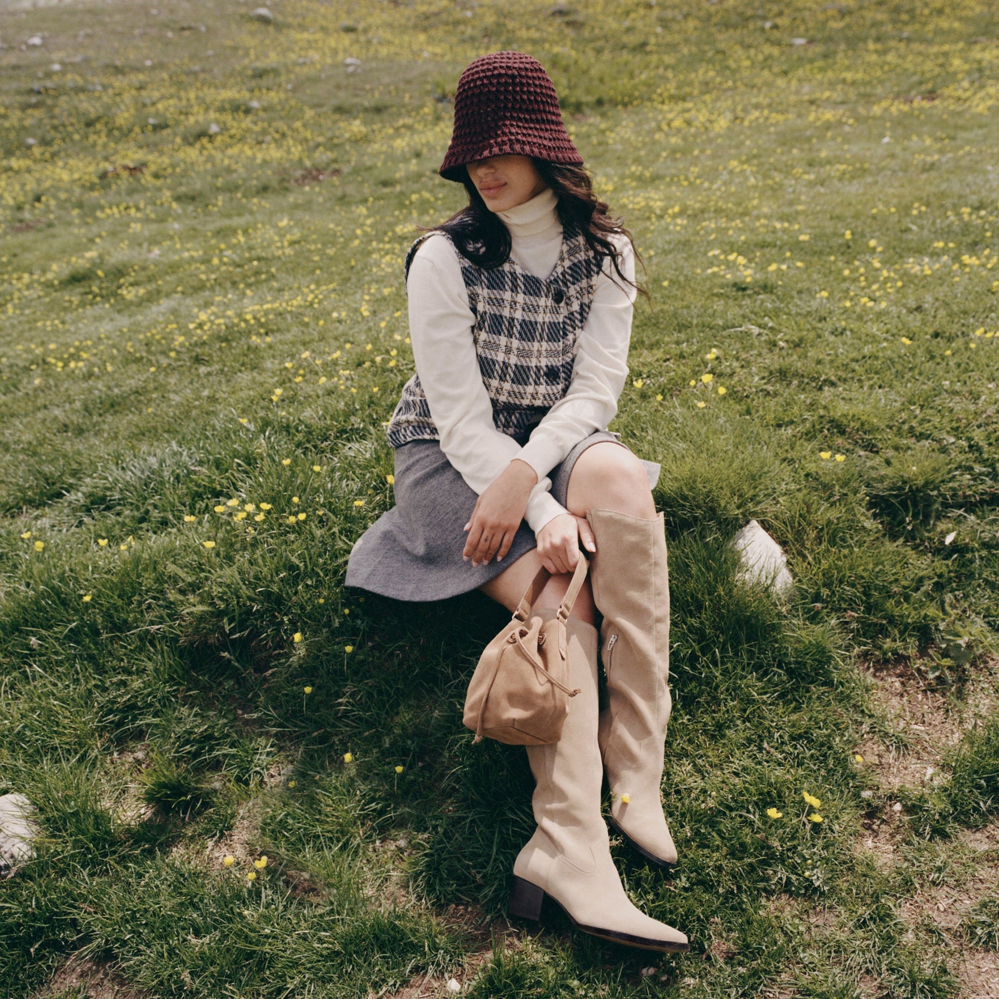 Dolce Vita Virona H2O Waterproof Dk Taupe Suede Boots