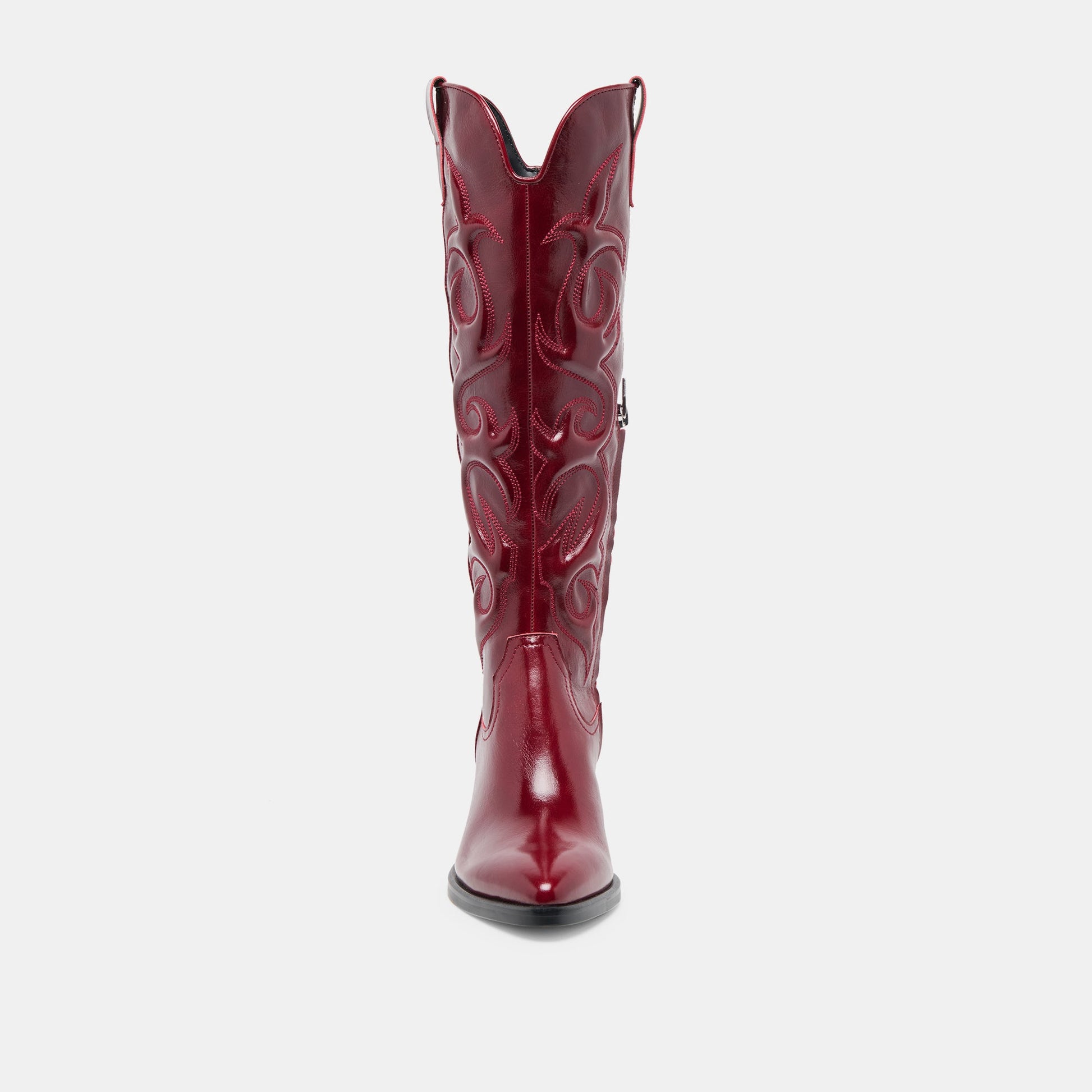 Dolce Vita Mirla Oxblood Leather Extra Wide Calf Boots