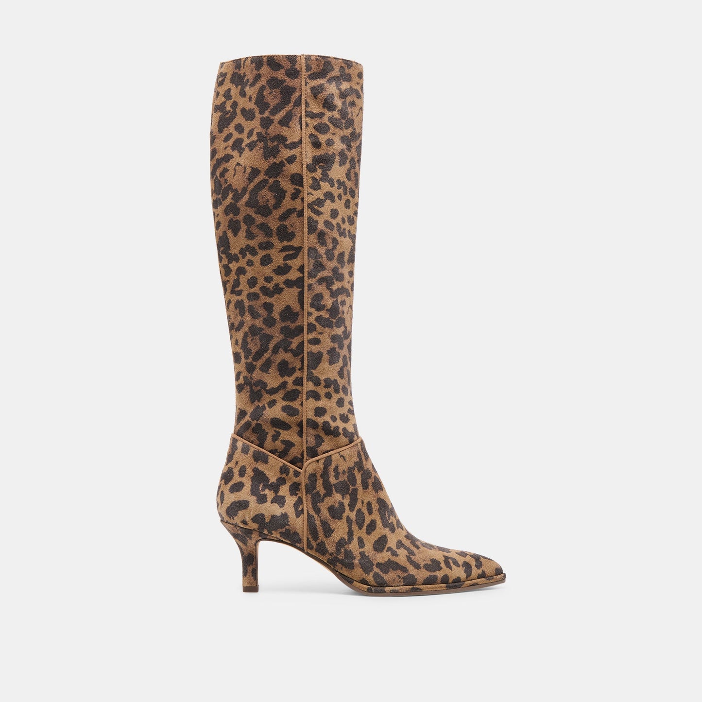 Dolce Vita Aldy Brown Leopard Printed Suede Boots
