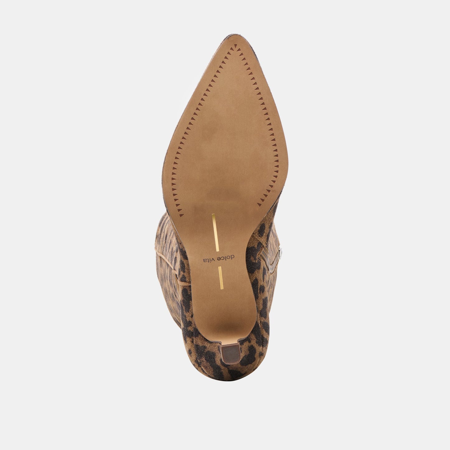 Dolce Vita Aldy Brown Leopard Printed Suede Boots