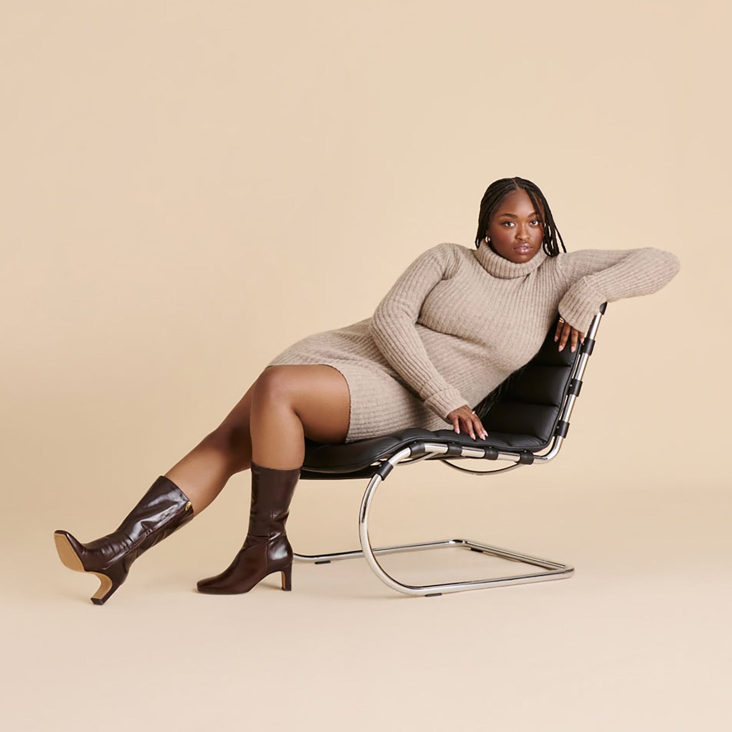 Dolce Vita Riggs Wide Calf Chocolate Leather Boots