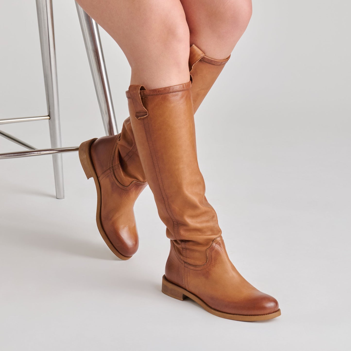 Dolce Vita Ramzy Cognac Leather Boots