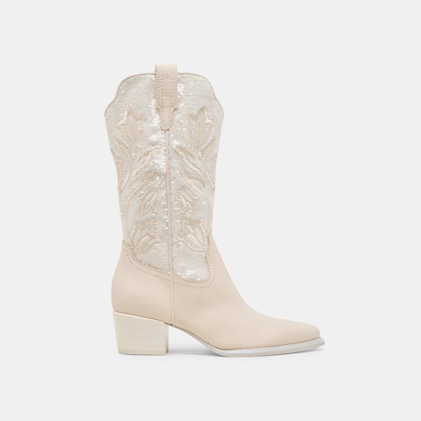 Dolce Vita Vorah Pearl Creme Sequin Boots