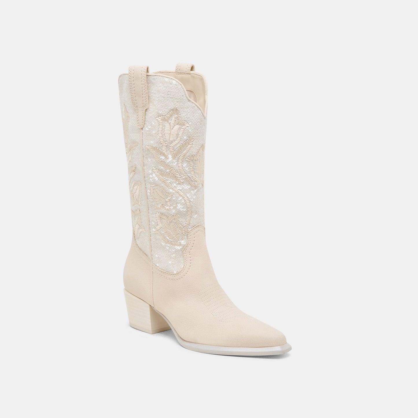 Dolce Vita Vorah Pearl Creme Sequin Boots