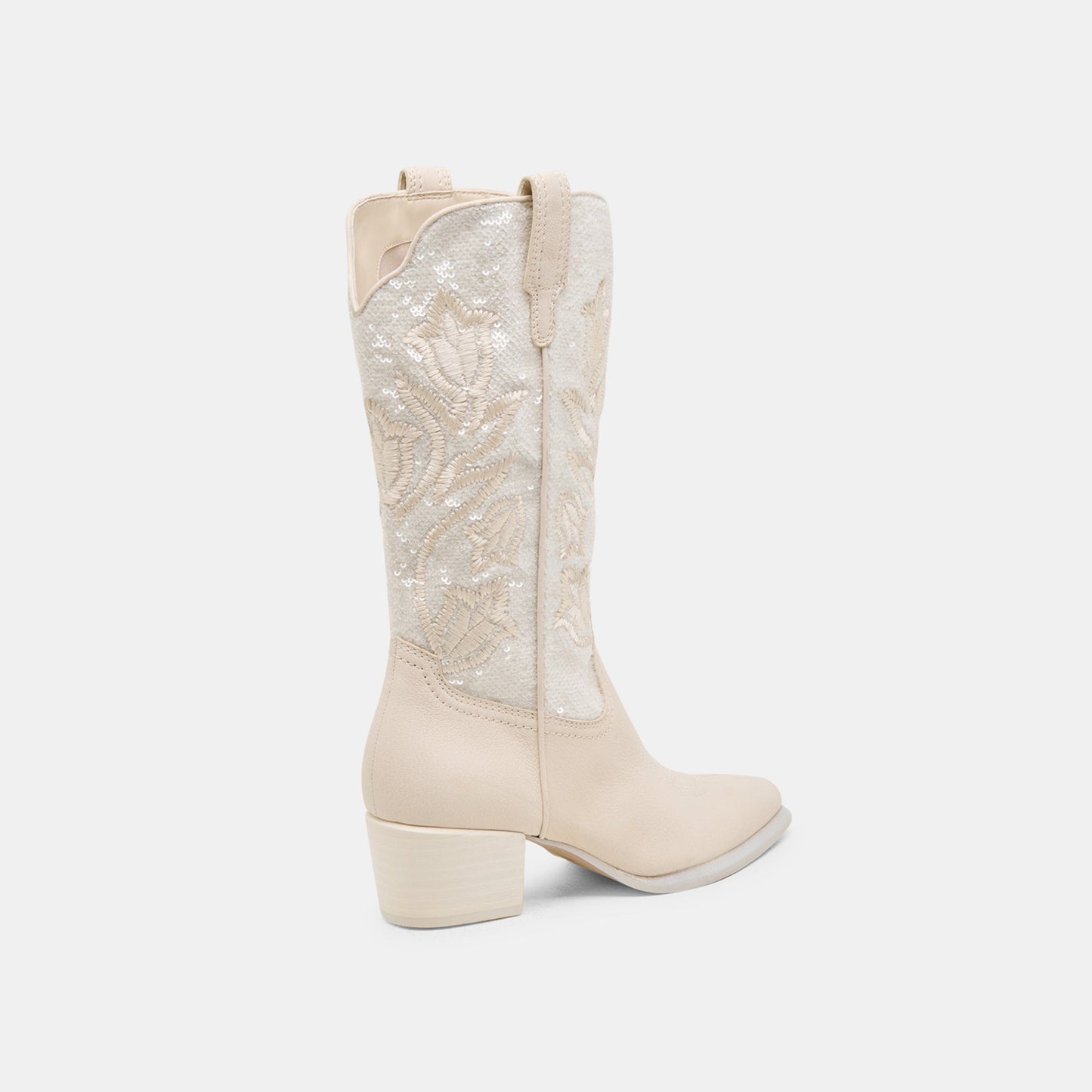 Dolce Vita Vorah Pearl Creme Sequin Boots