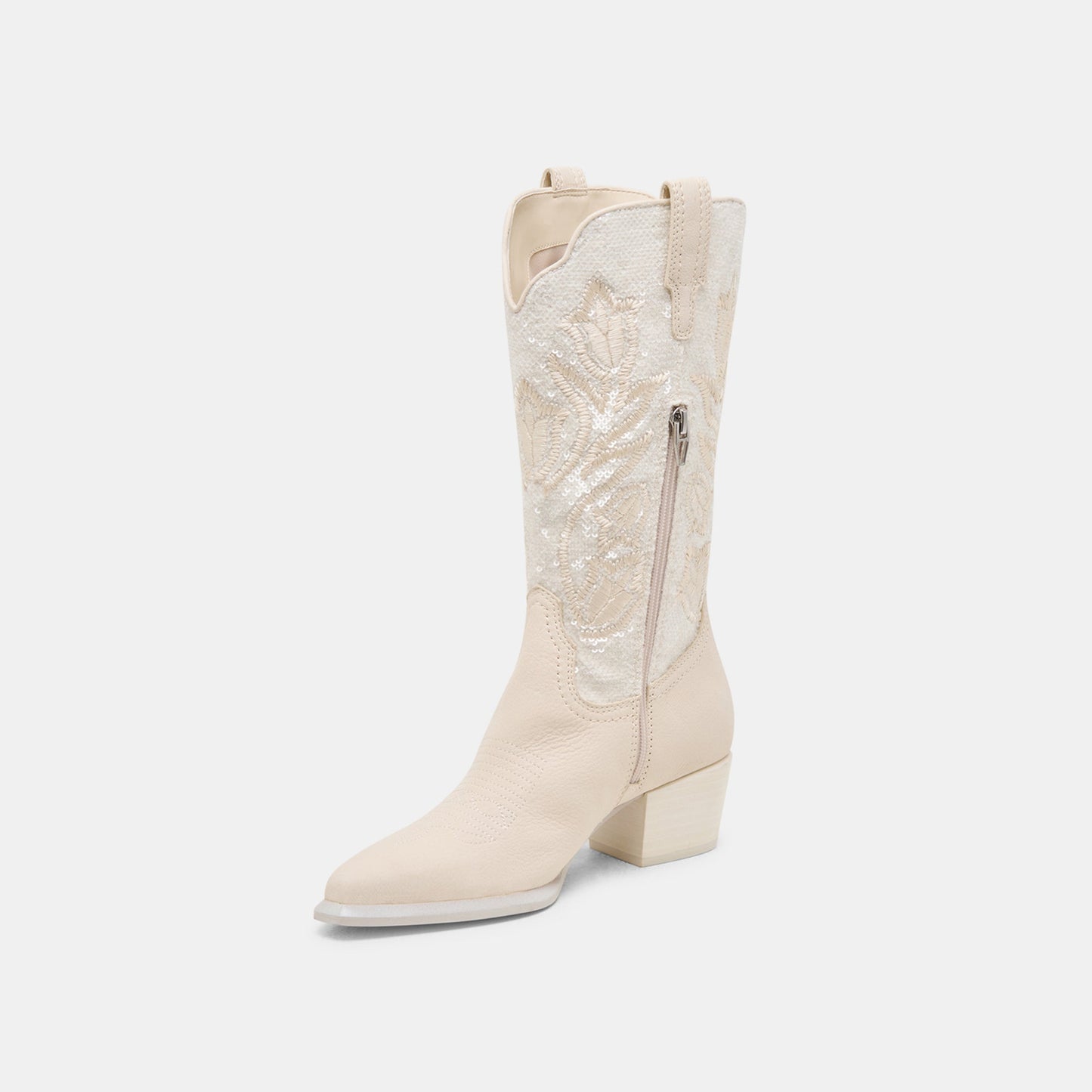 Dolce Vita Vorah Pearl Creme Sequin Boots