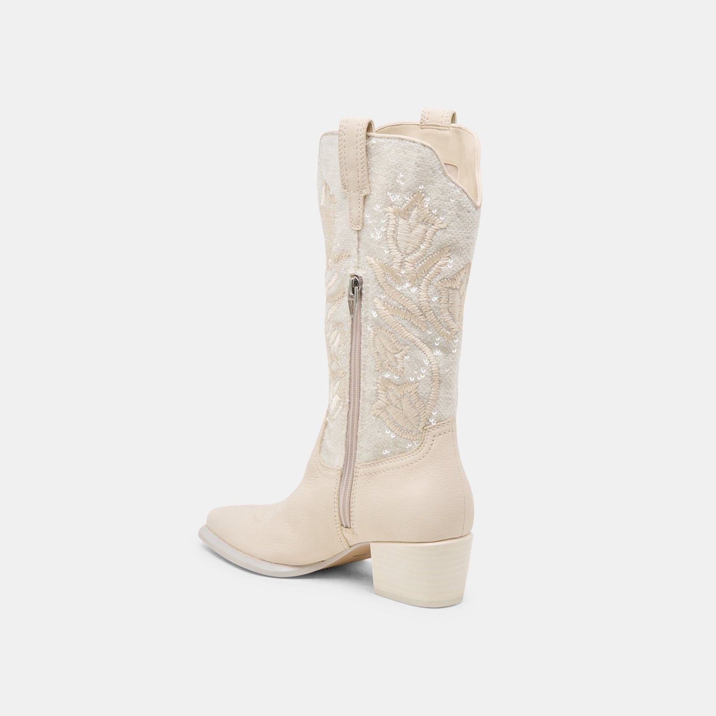 Dolce Vita Vorah Pearl Creme Sequin Boots