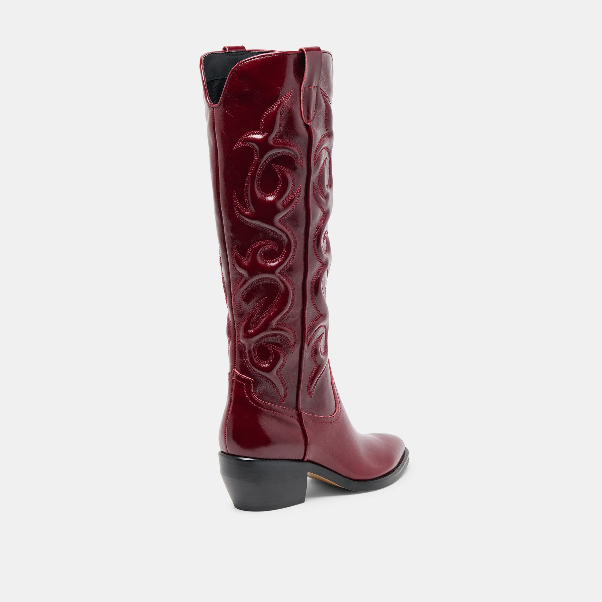Dolce Vita Mirla Oxblood Leather Wide Calf Boots