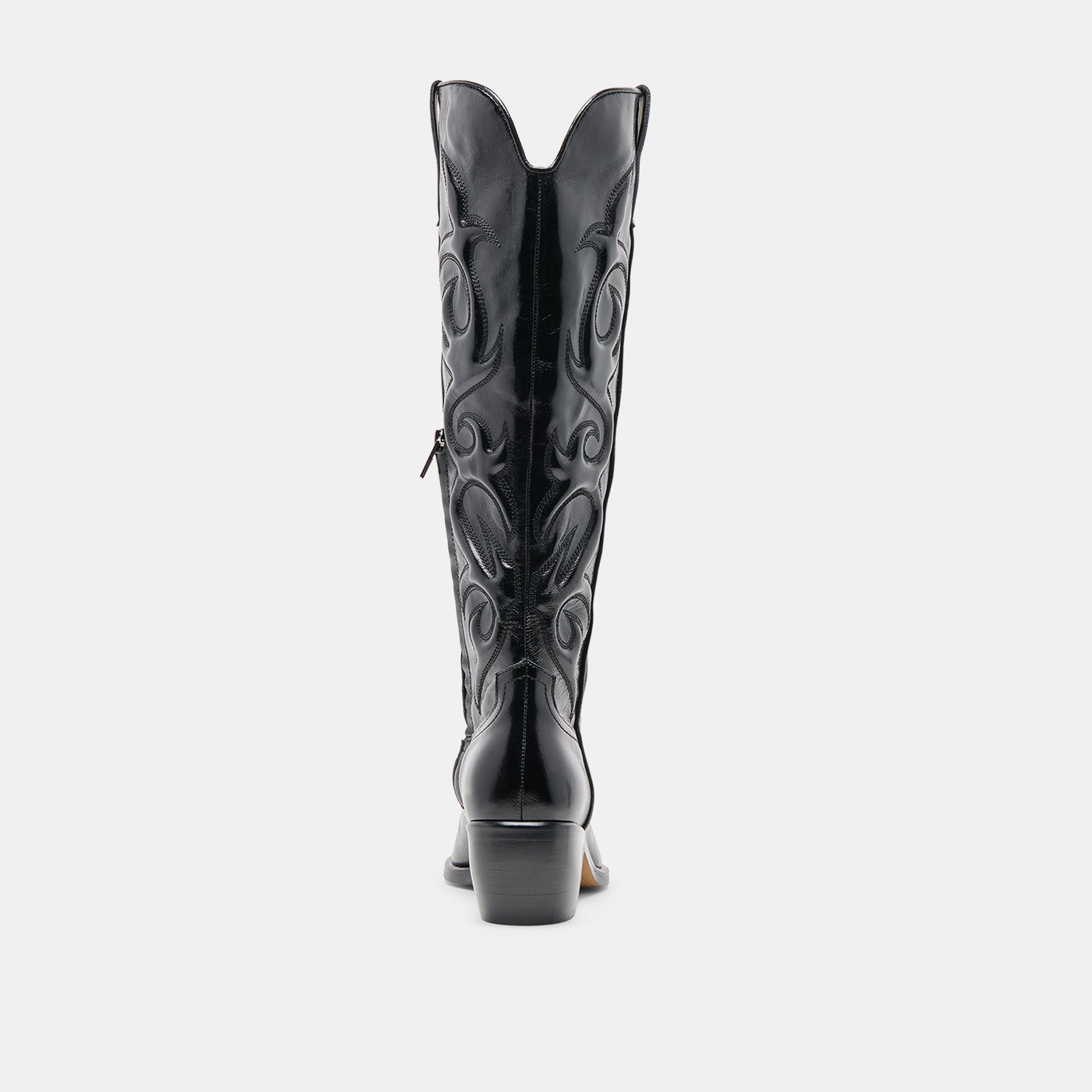 Dolce Vita Mirla Black Leather Wide Calf Boots