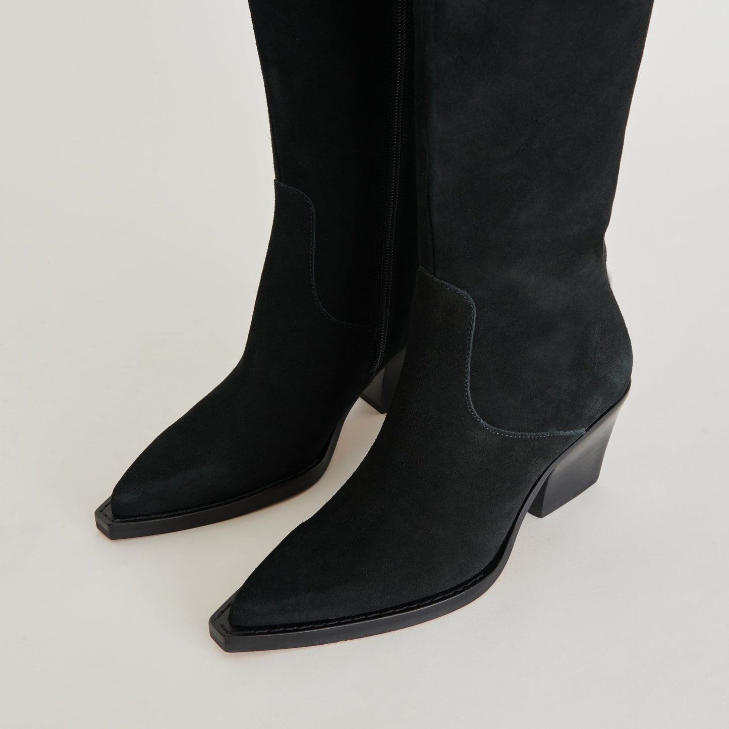 Dolce Vita Raj Boots in Onyx Suede | Women's Onyx Suede Knee-High Boots
 – Dolce Vita