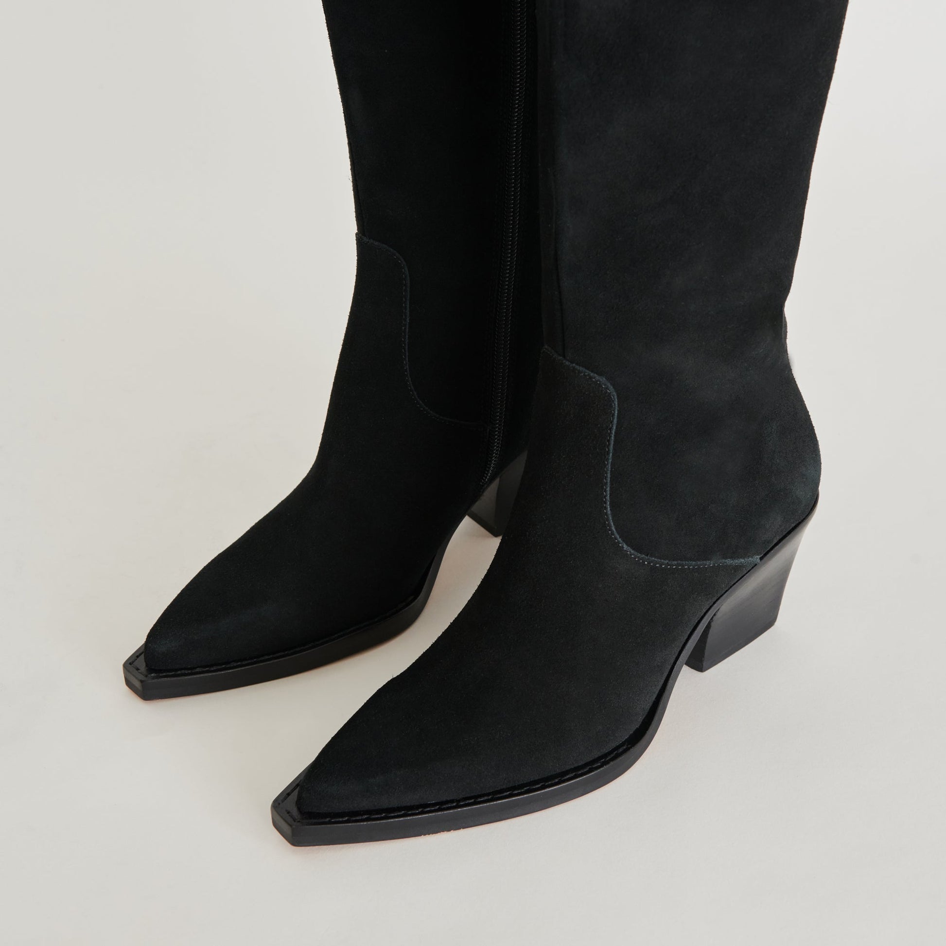 Dolce Vita Raj Boots in Onyx Suede | Women's Onyx Suede Knee-High Boots
 – Dolce Vita