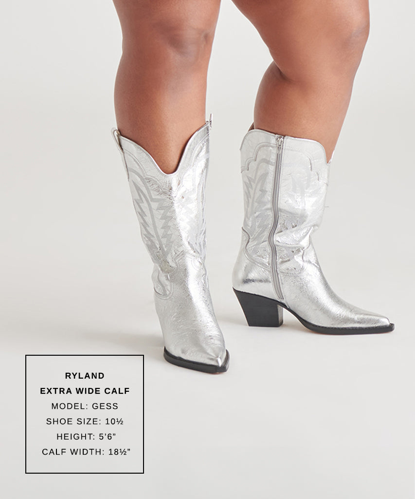 Dolce Vita Ryland Extra Wide Calf Silver Boots | Distressed Leather Boots
 – Dolce Vita