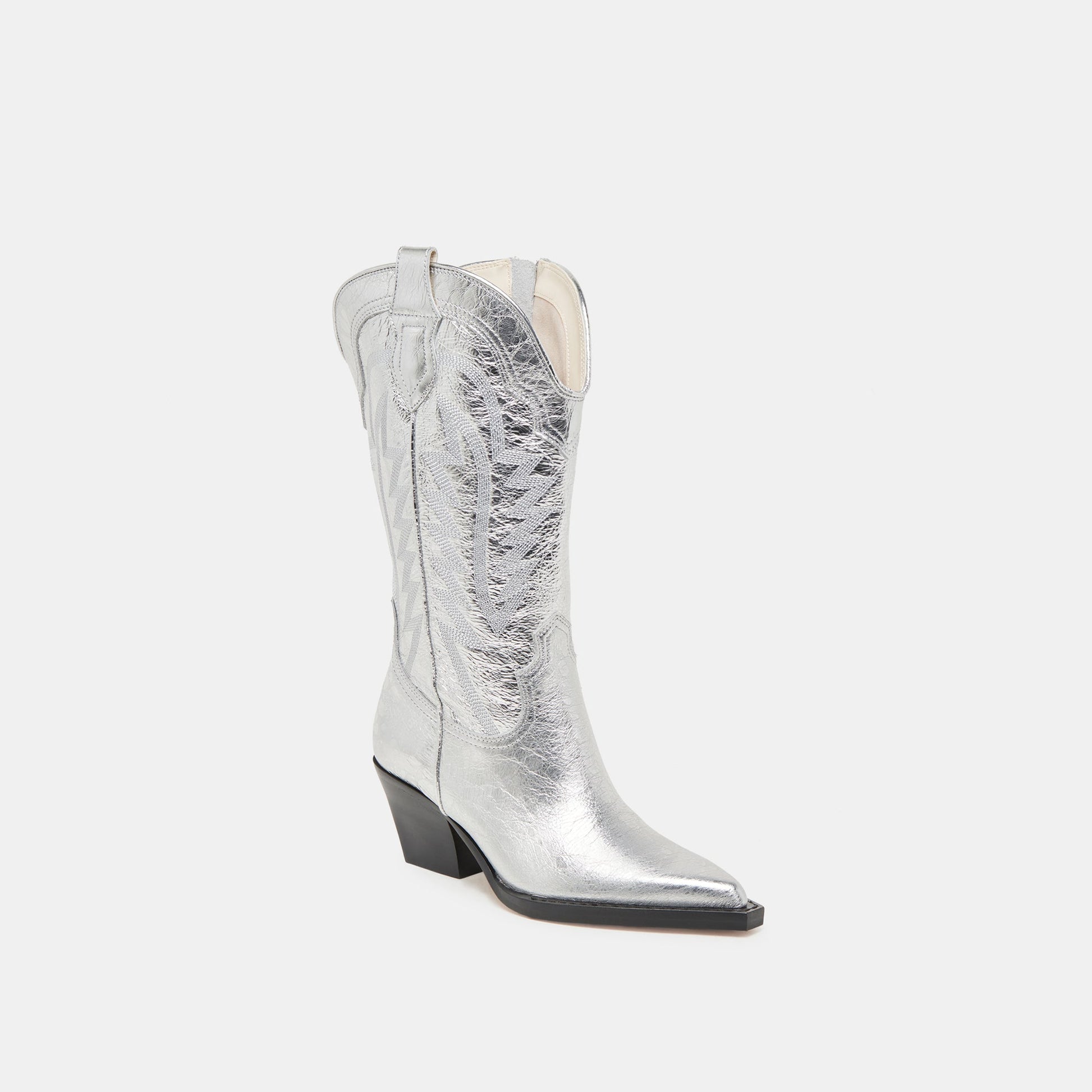 Dolce Vita Ryland Extra Wide Calf Silver Boots | Distressed Leather Boots
 – Dolce Vita