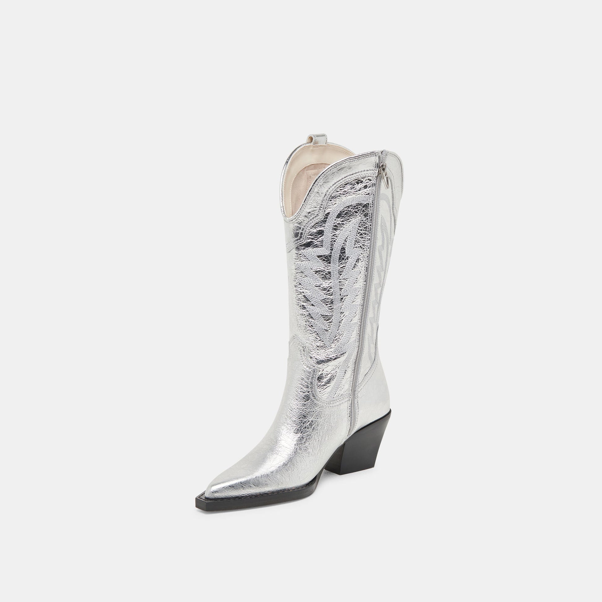 Dolce Vita Ryland Extra Wide Calf Silver Boots | Distressed Leather Boots
 – Dolce Vita