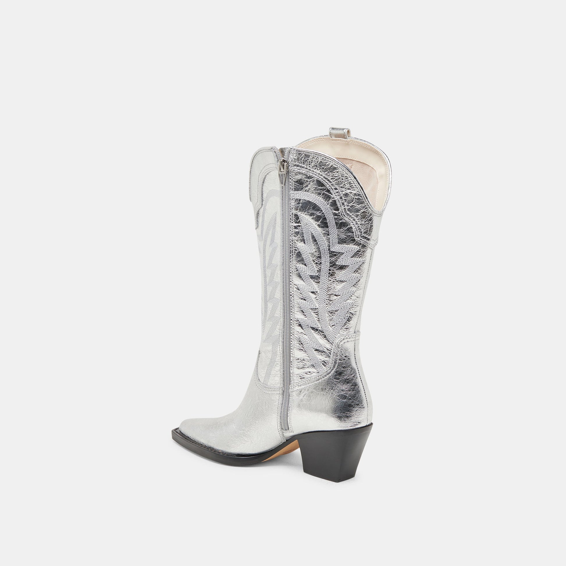 Dolce Vita Ryland Extra Wide Calf Silver Boots | Distressed Leather Boots
 – Dolce Vita
