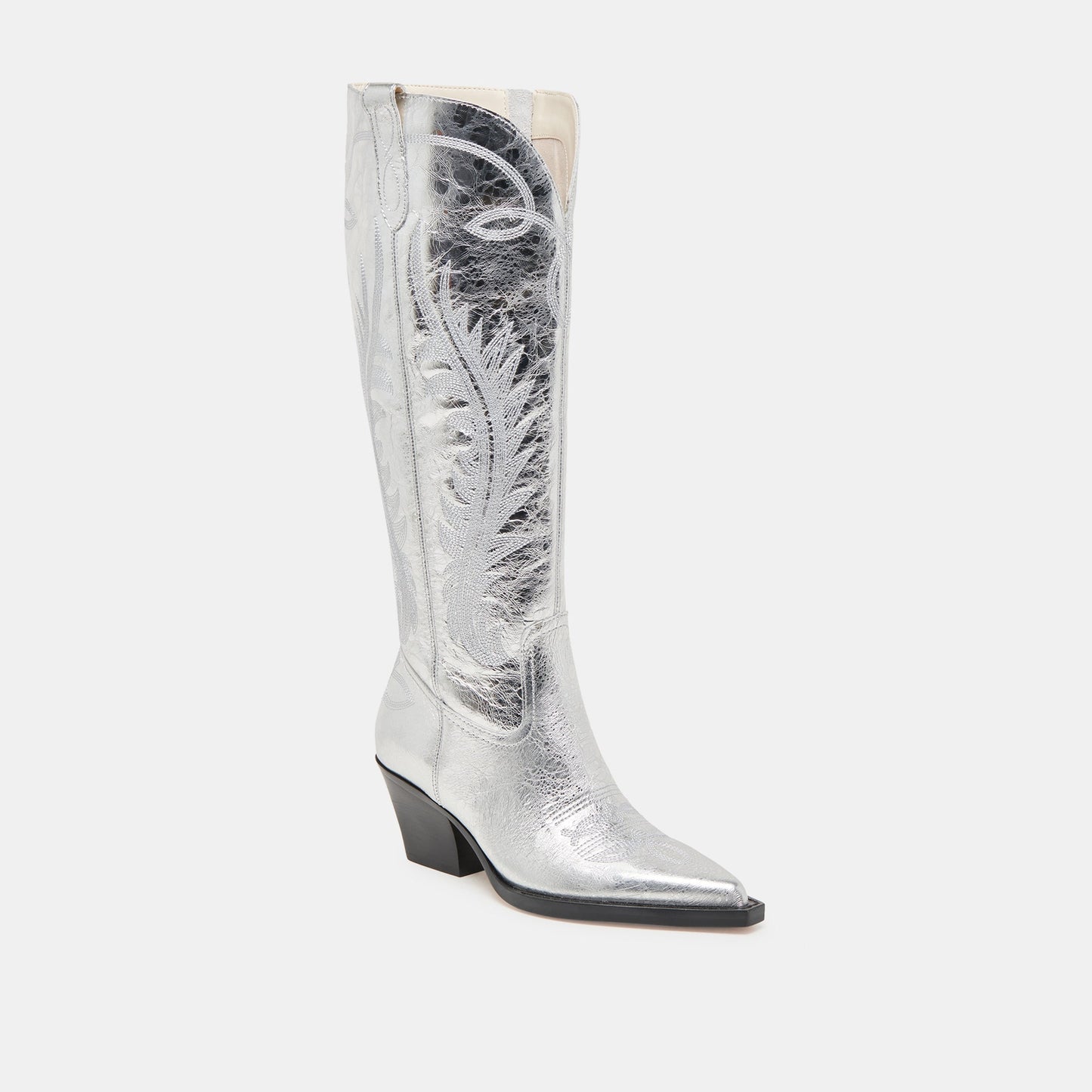 Dolce Vita Ryatt Extra Wide Calf Silver Boots | Distressed Leather Boots
 – Dolce Vita