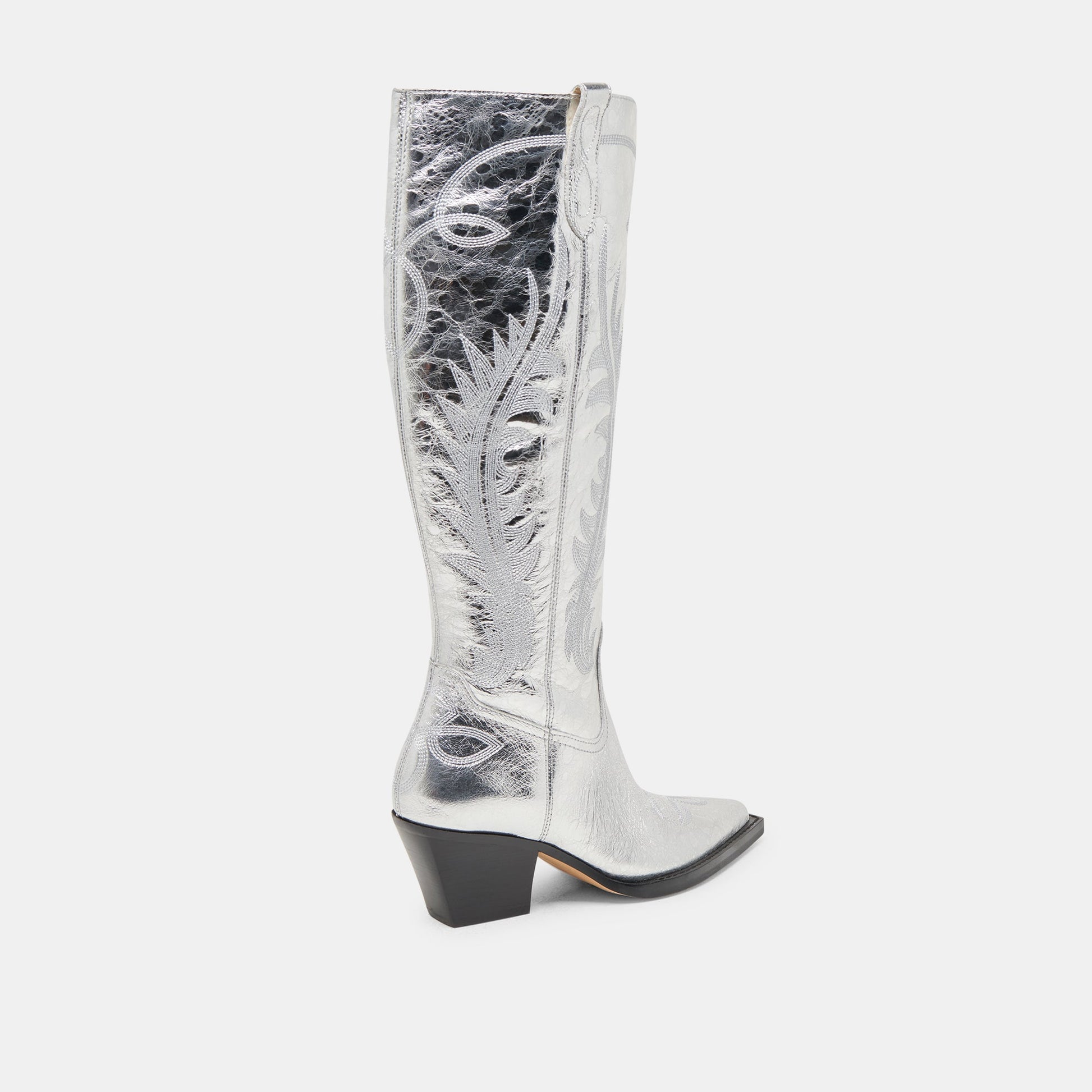 Dolce Vita Ryatt Extra Wide Calf Silver Boots | Distressed Leather Boots
 – Dolce Vita
